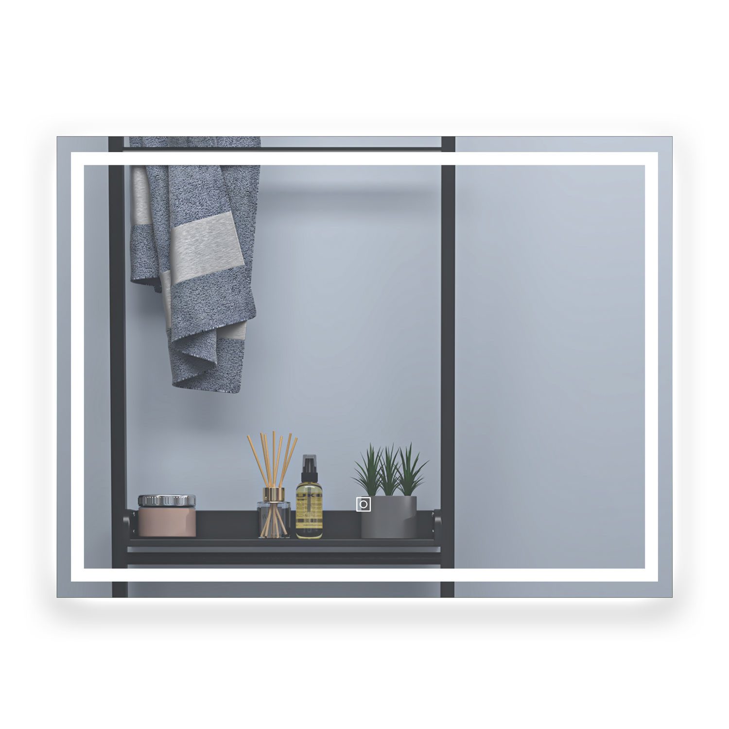 Aica Sanitär Badspiegel 50-160 cm Touch LED Spiegel Badspiegel Beleuchtung günstig online kaufen