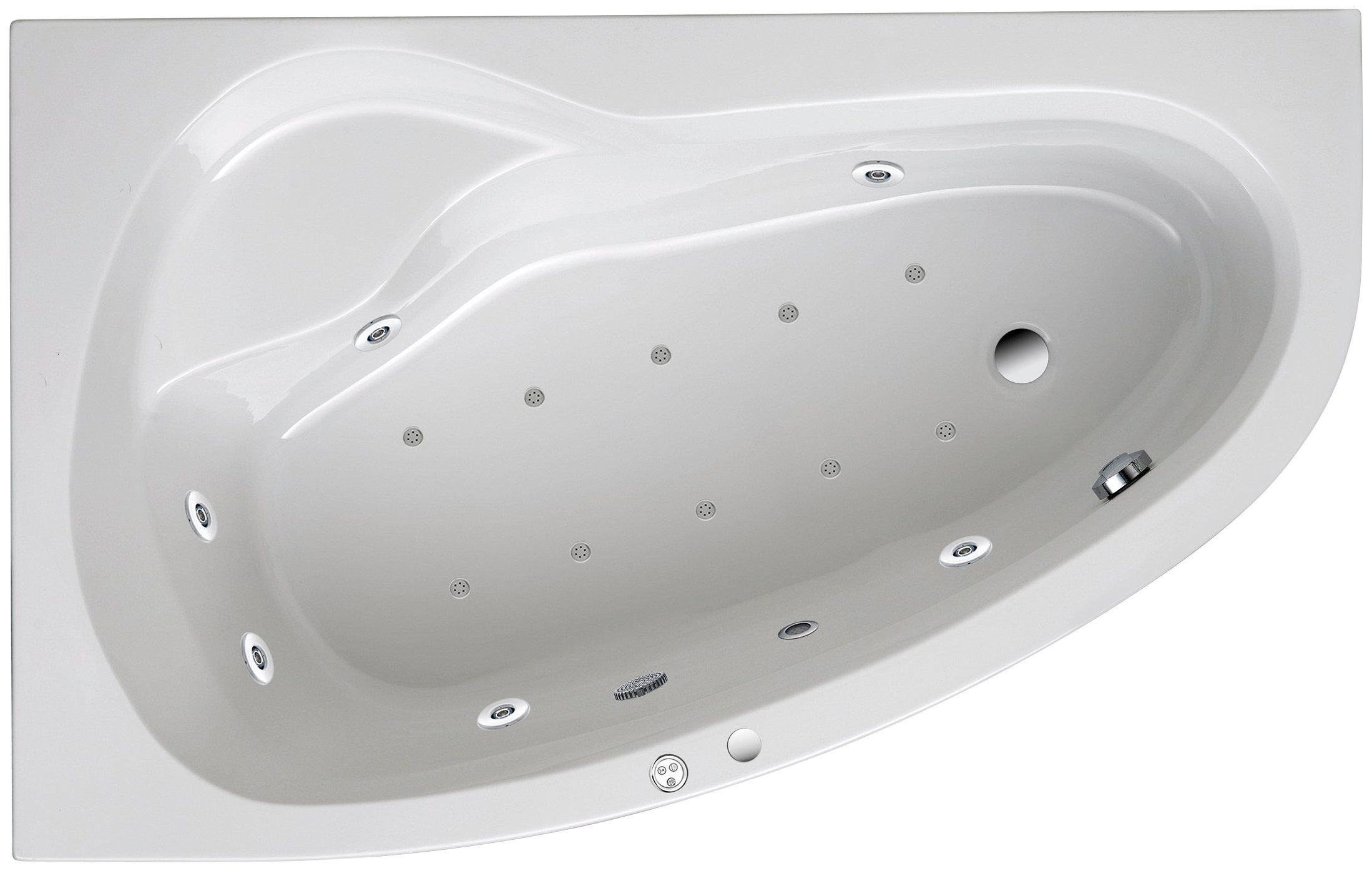 OTTOFOND Whirlpool-Badewanne Loredana, (Komplett-Set), Typ Premium, chrom