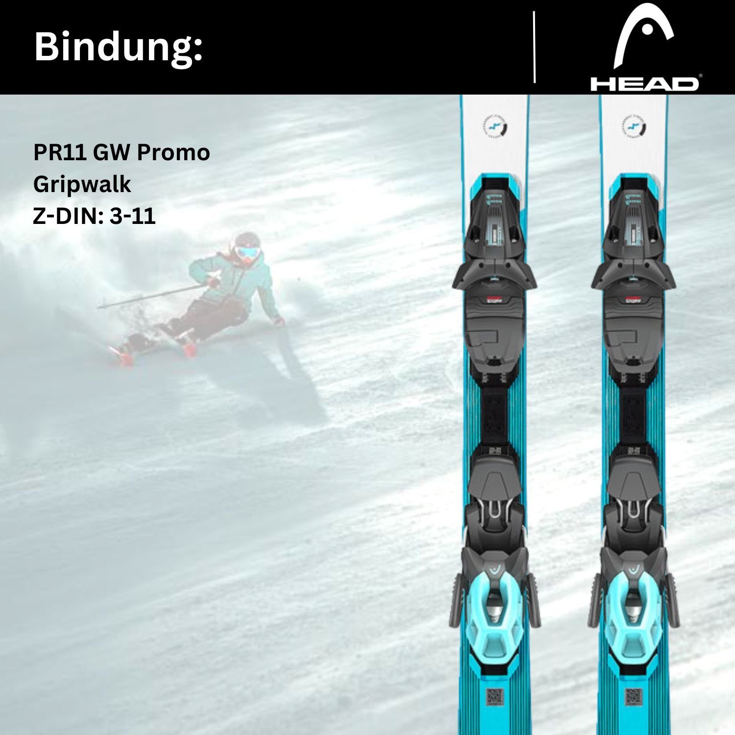 PR11 Head GW WC Head Z3-11 2024 + Rebels e.XSR Ski, Ski Bindung LYT Alpinski SW