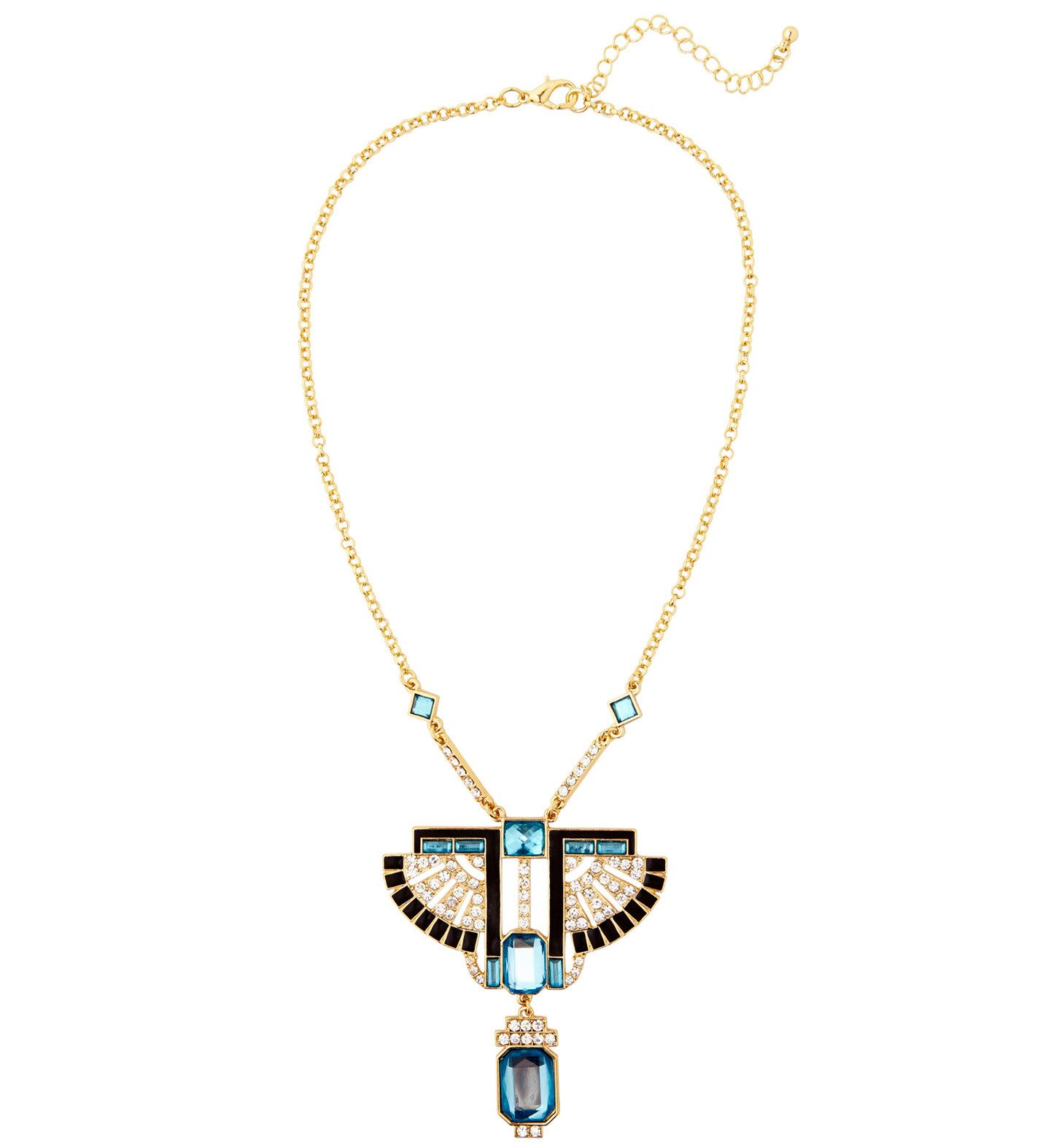 Kostüm Pharao-Kette gold mit Strass und Topassteinen