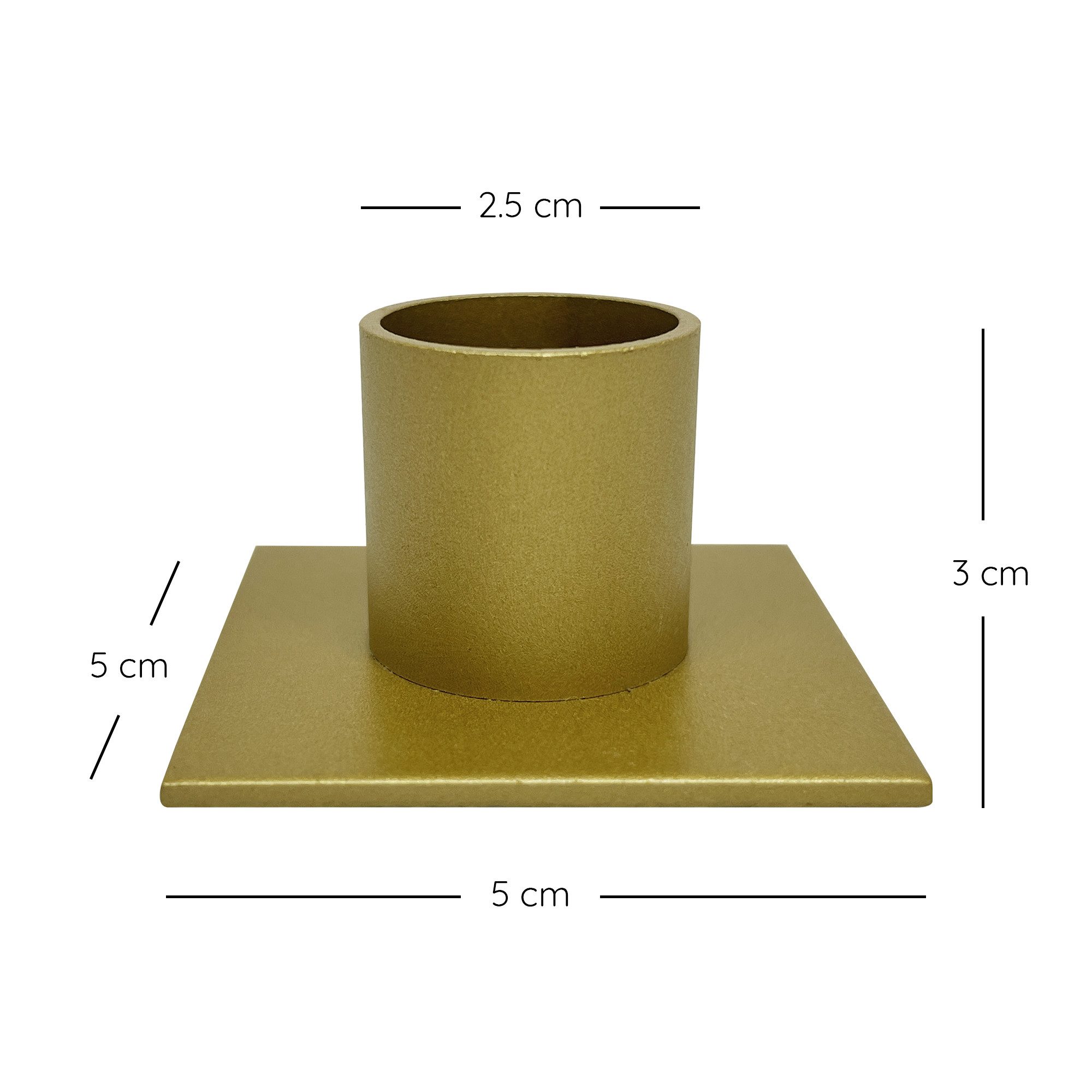 heimzeit Tischkerzenhalter Kerzenhalter für Stabkerzen 25 mm (Set, 4 Stück), Stabkerzenhalter Tisch