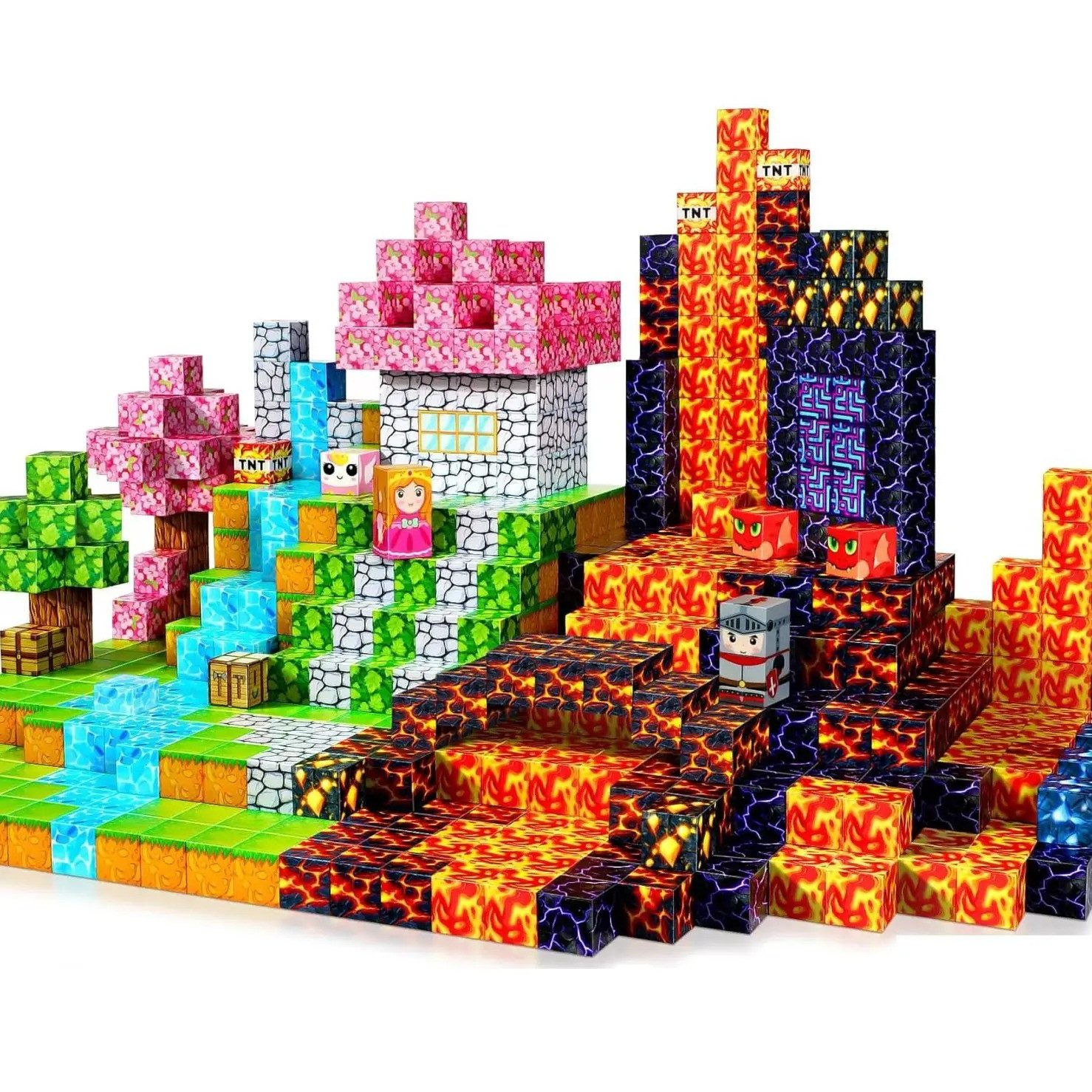 Athlix Magnetische Bausteine 128 Teile Bauwelt Spielzeug Magnetblöcke Magne günstig online kaufen