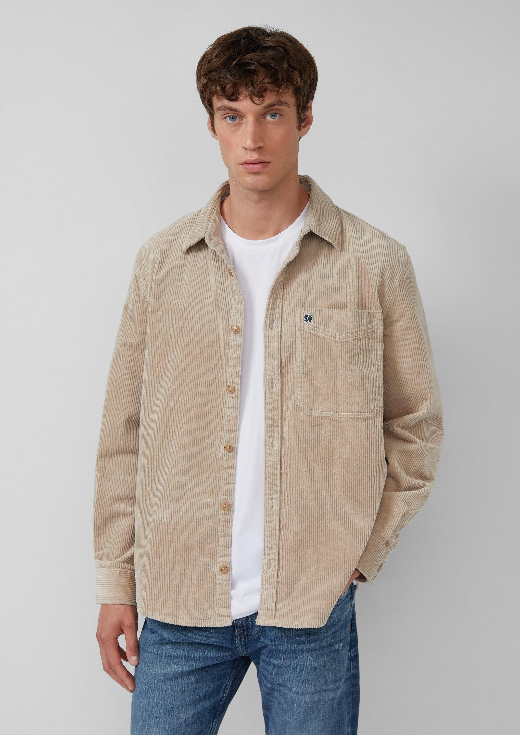 s.Oliver Langarmhemd Hemd Lässiges Cord-Overshirt aus Baumwollstretch günstig online kaufen