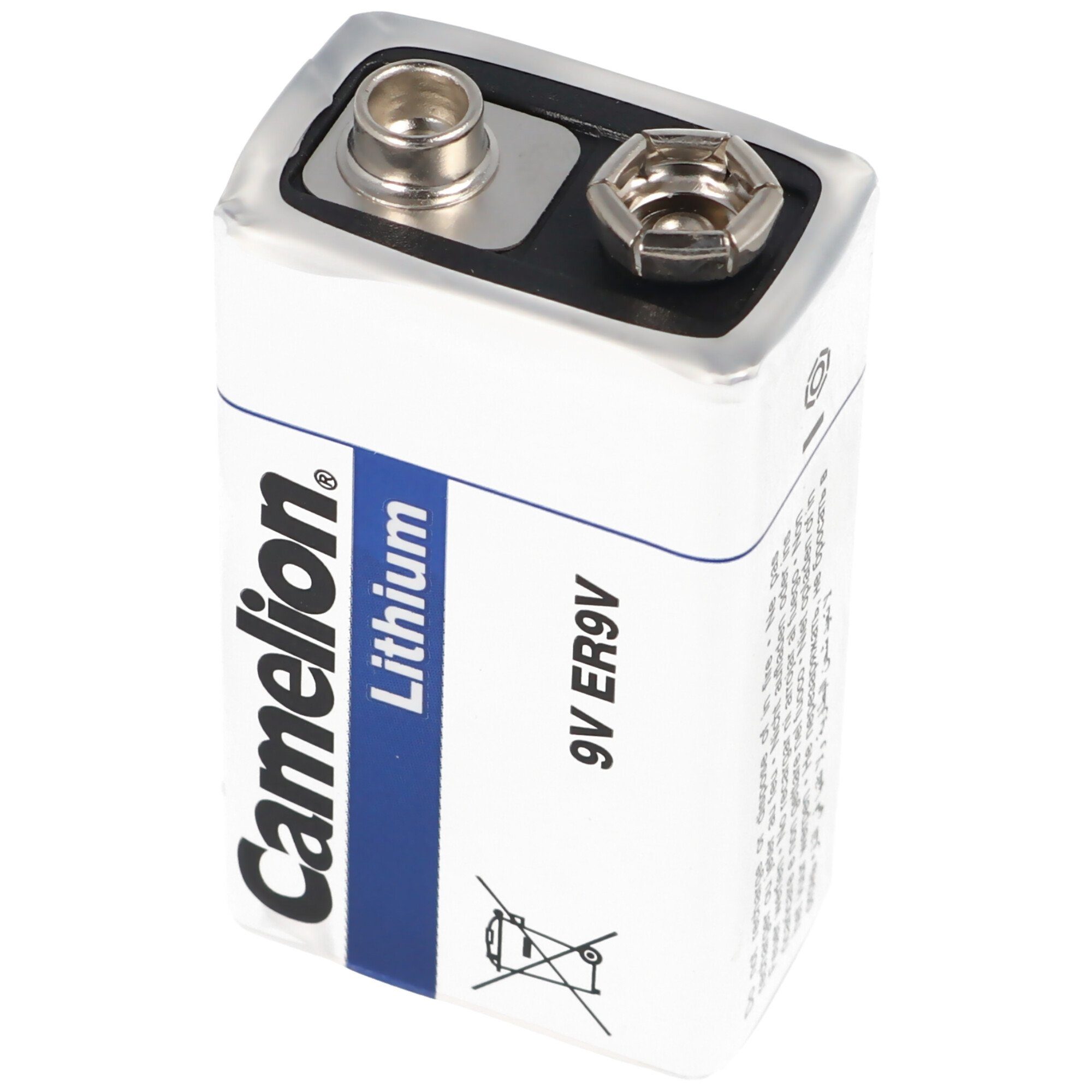 Camelion 9 (9,0 V) Batterie, U9VL-J, Lithium U9VL, U9-VL, E-Block, Volt, Marken U Batterie ER9V,