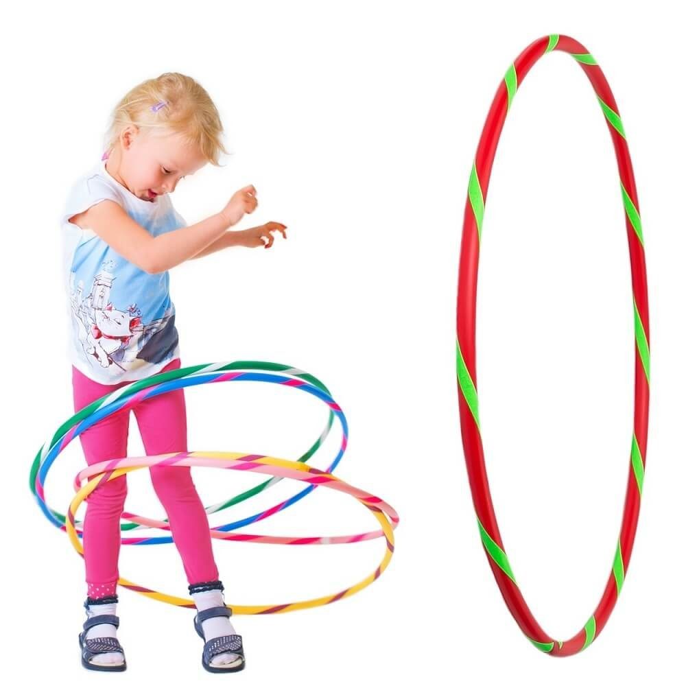 Hoopomania Hula-Hoop-Reifen Bunter Kinder Hula Hoop für kleine Profis, Ø60cm, Rot-Grün