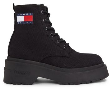 Tommy Jeans TJW LACE UP FESTIVAL BOOT Schnürboots, Blockabsatz, Schnürschuh, Stiefelette mit derber Absatzgestaltung