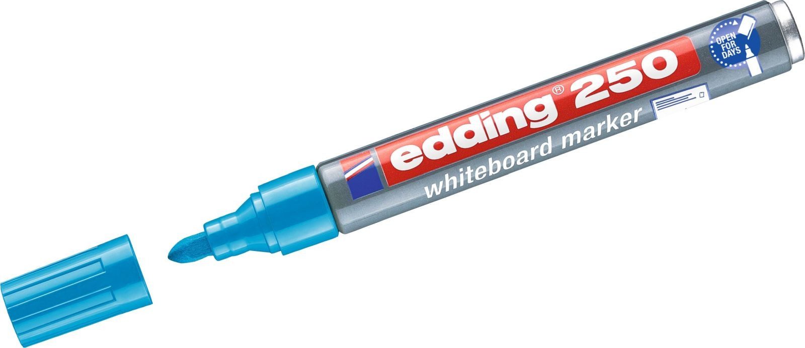 edding Whiteboard Marker Whiteboardmarker edding 250 nachfüllbar 1,5-3mm hellblau