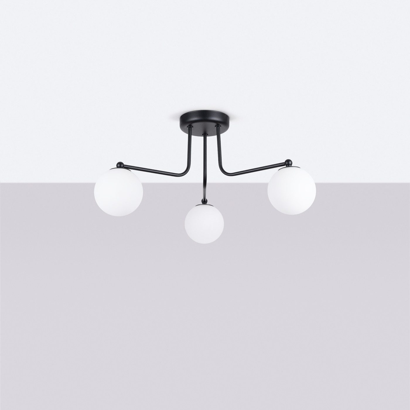 SOLLUX lighting Kronleuchter Kronleuchter Astral 3 Schwarz, Nicht enthalten