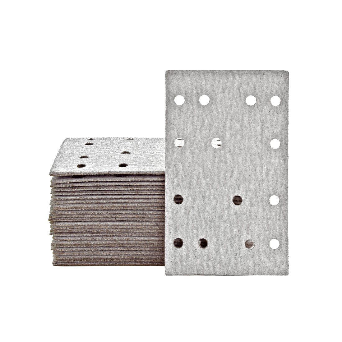 MioTools Schleifpapier 133 x 80 mm 14-Loch Klett-Schleifblätter für Schwingschleifer, Normalkorund, 50 Stk., K180