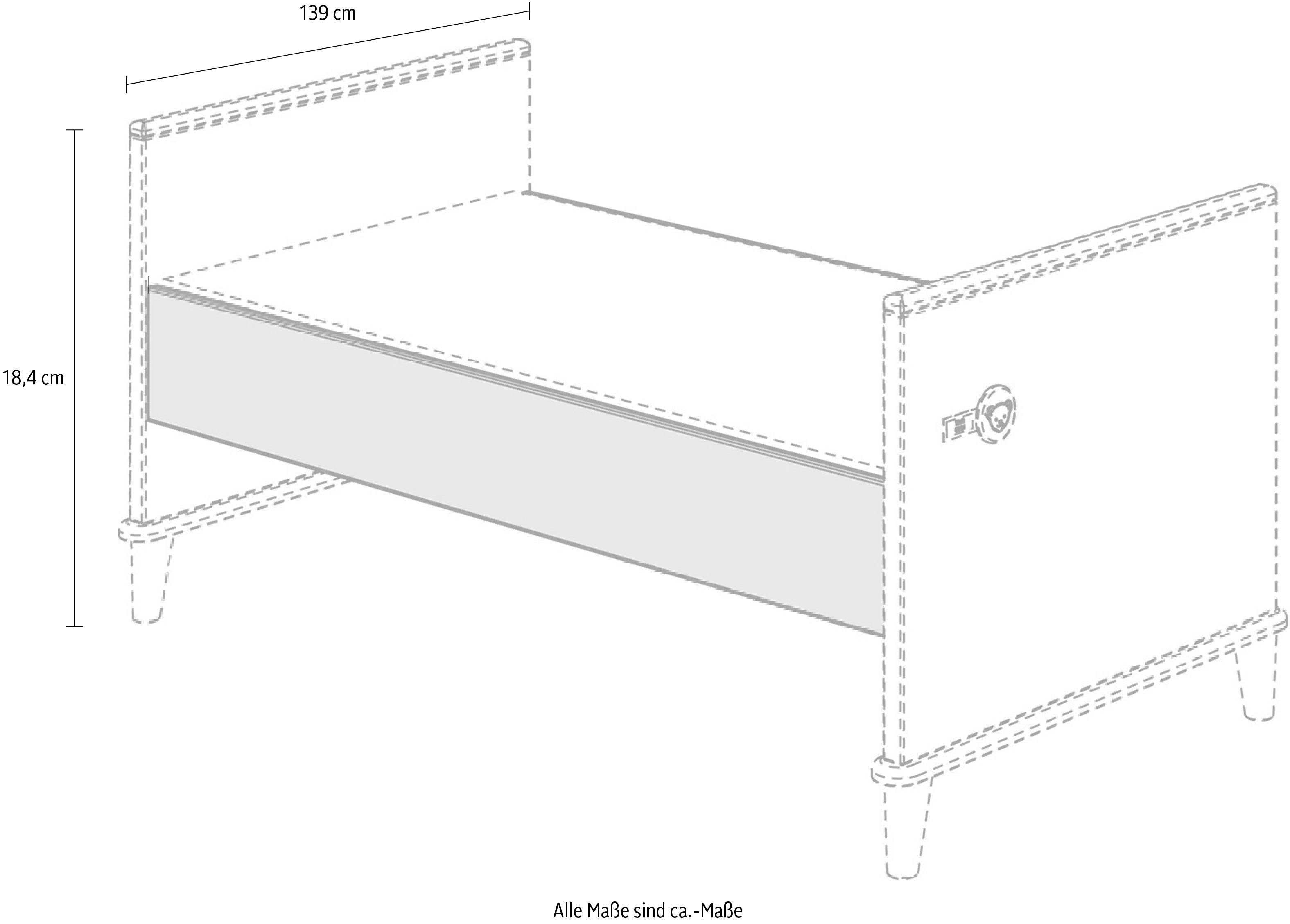 PAIDI Conversion Sides LOTTE & FYNN Steiff by PAIDI, Conversion from Baby Bed to Junior Bed, Extension Set for Children's Bed 70x140cm in White