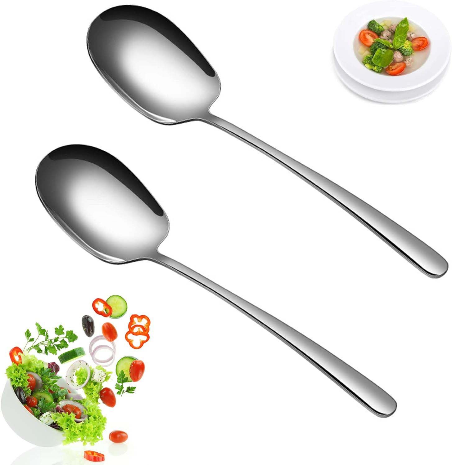 FIDDY Esslöffel 2 Stück Servierlöffel,Serving Spoon Reislöffel für Großes Bankett (2 Stück)