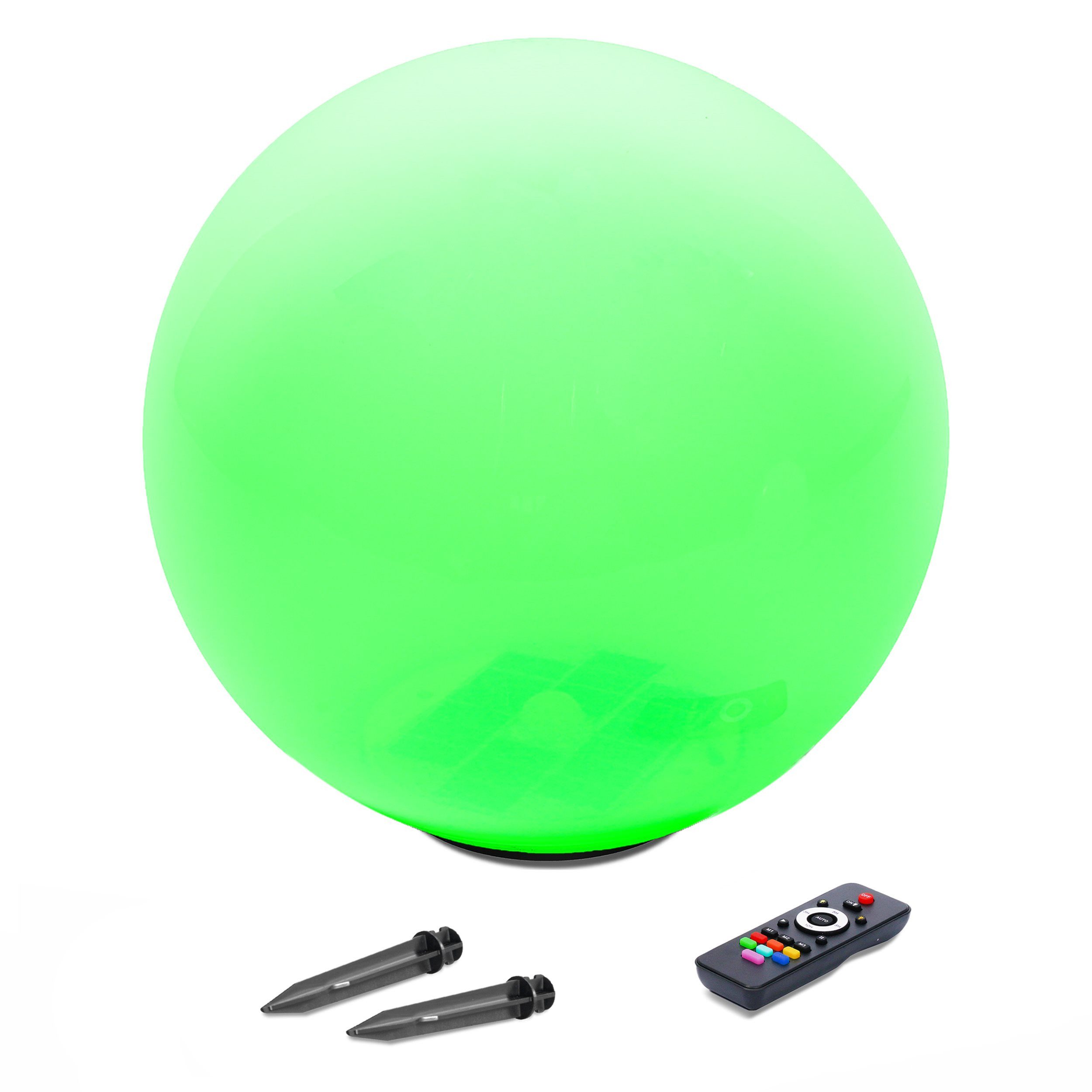 esotec LED Gartenleuchte Solar Leuchtkugel Liana D50cm multicolor, Fb, 2x Erdspieße 102642, LED fest integriert