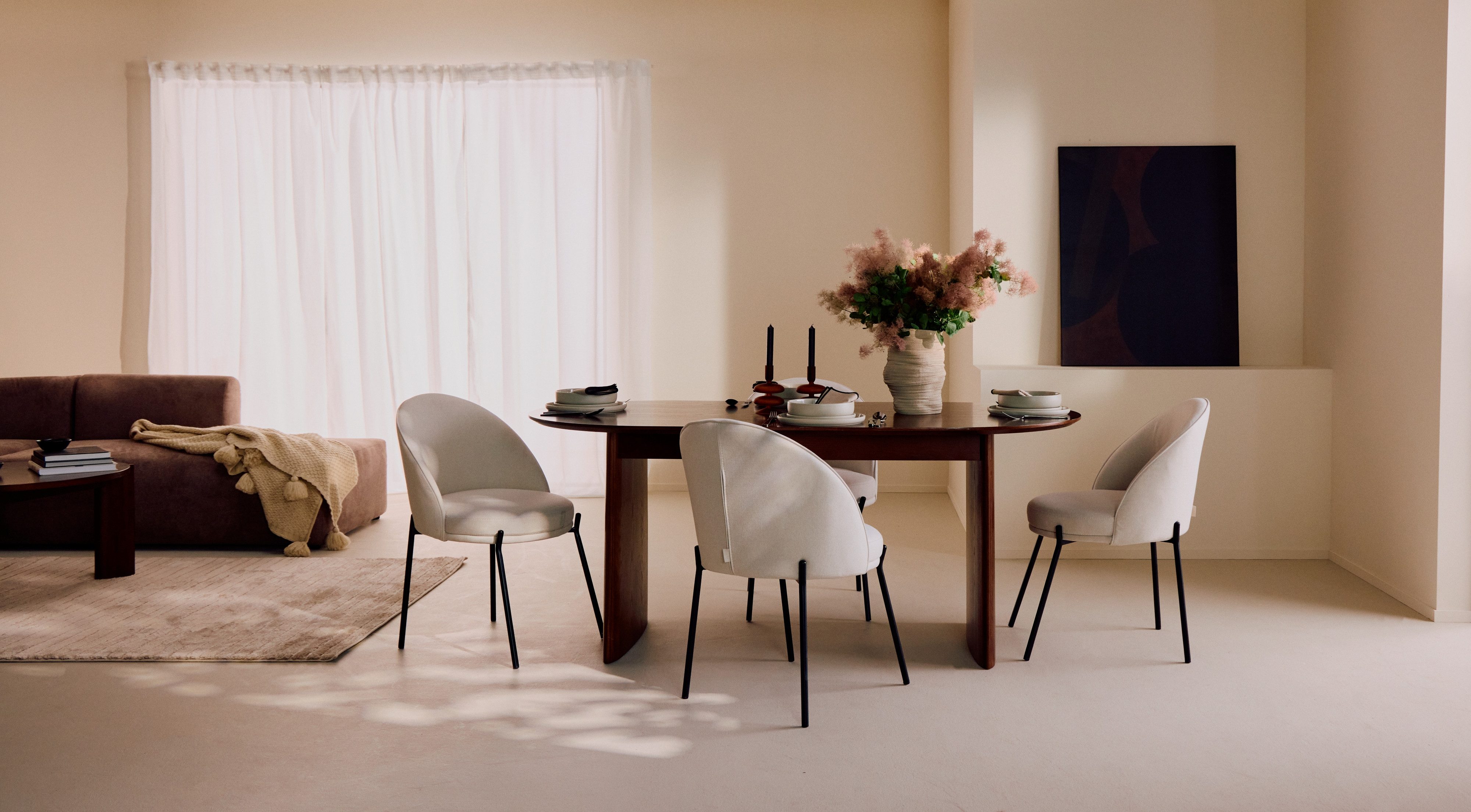 LeGer Home by Lena Gercke Kombiservice Geschirr-Set, Service Liliane (16-tlg), 4 Personen, Steinzeug, skandinavische, minimalistische Formensprache, 16 Teile