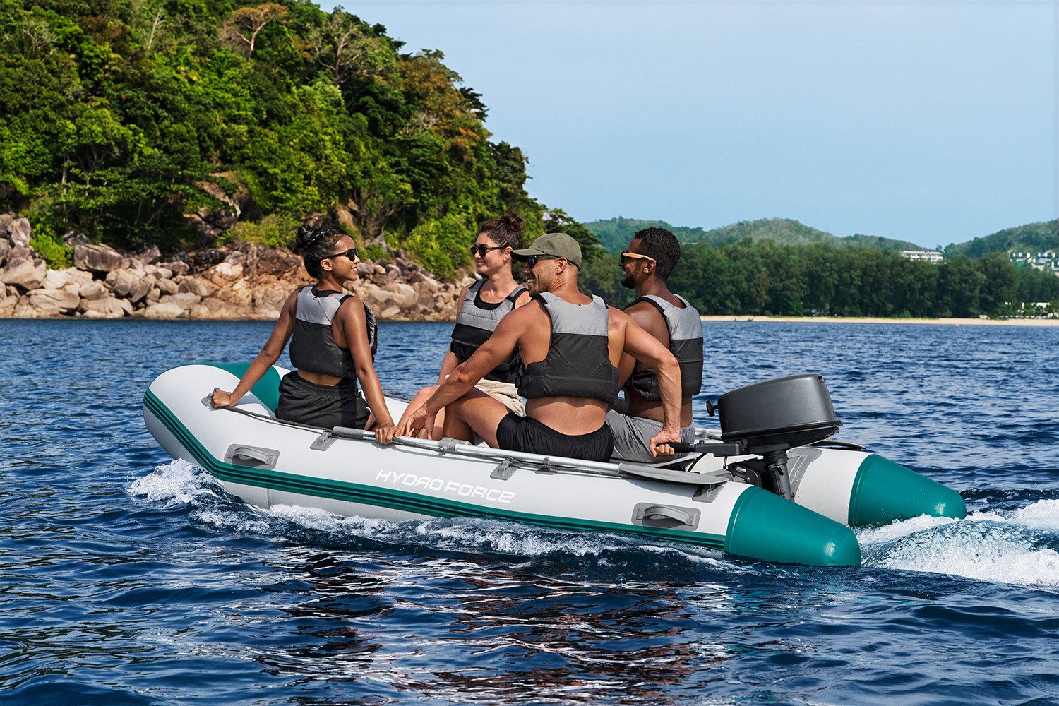 Bestway Schlauchboot Hydro Force Mirovia Pro™, (Set, 1-St., 330 x 162 x 44 cm), Reparatur-Set