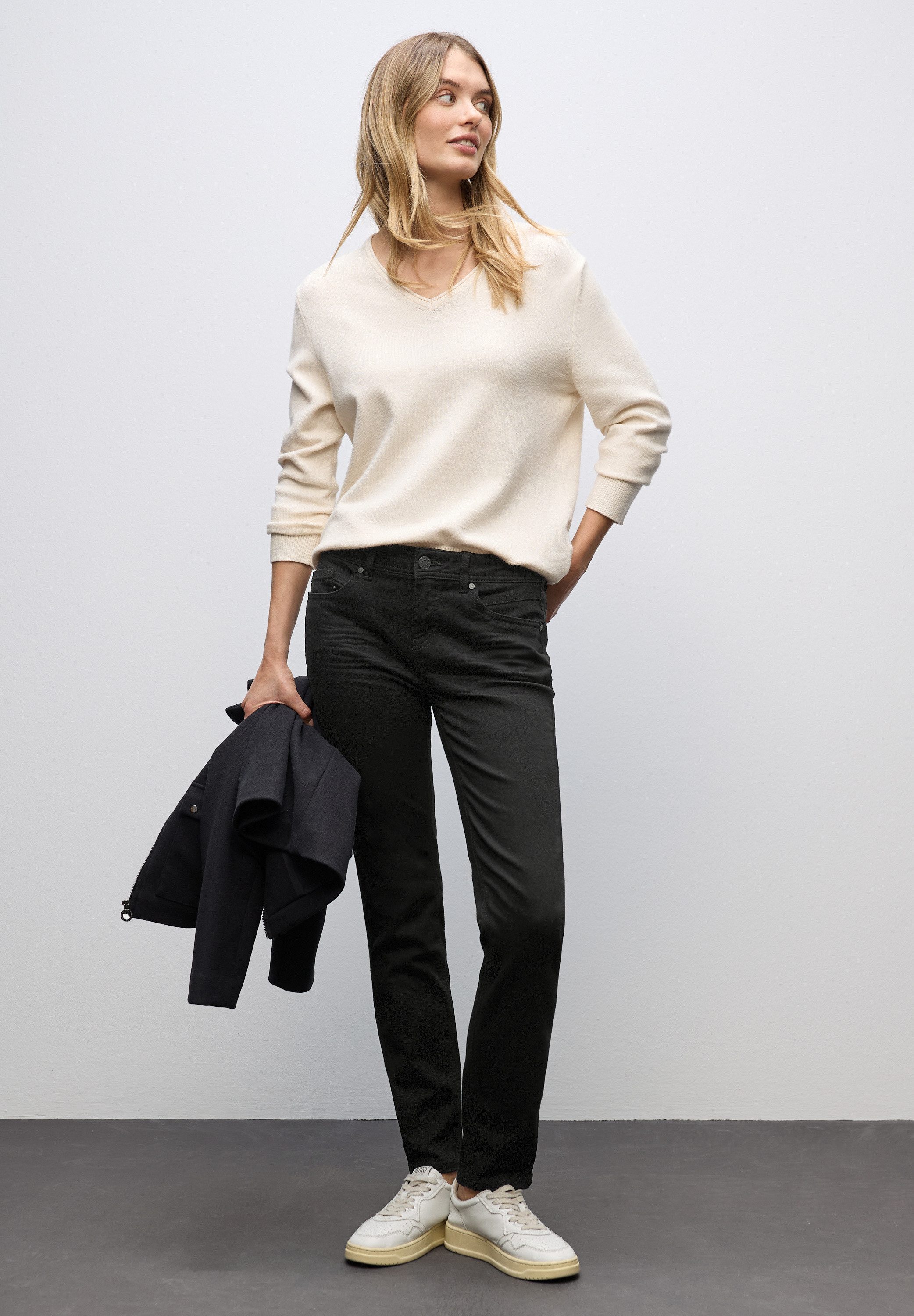 STREET ONE 5-Pocket-Jeans Style Jane im Slim Fit, Mid Waist