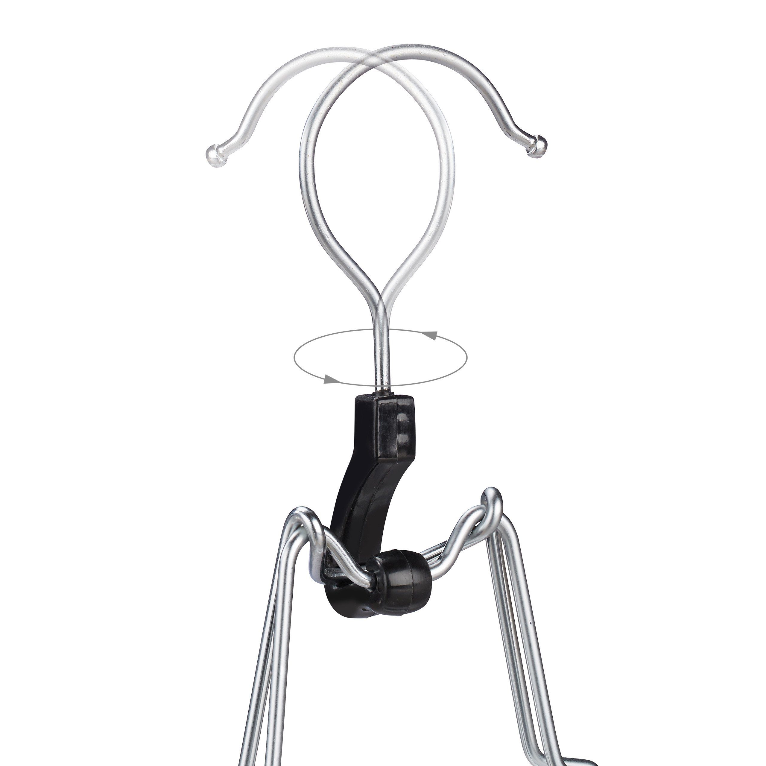 relaxdays Rockbügel 24 x Hosenspanner in Weiß