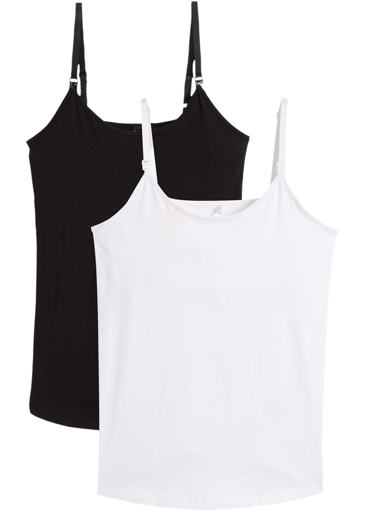 bonprix Stilltop (Packung, 2-tlg) lockere Passform, funktioneller Verschluss, aus Baumwolljersey