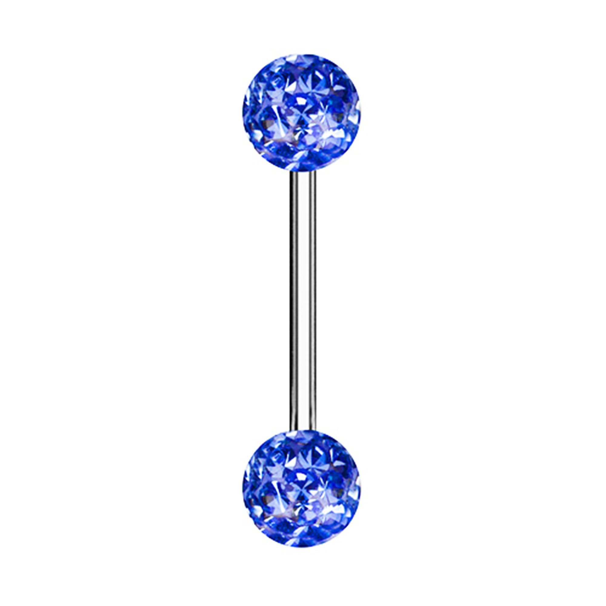 Taffstyle Intimpiercing Brustpiercing Zungenpiercing Piercing Barbell Ferido Kristall Kugeln, Brustwarzenpiercing Piercing Stab Multi Ferido Kristall Kugeln