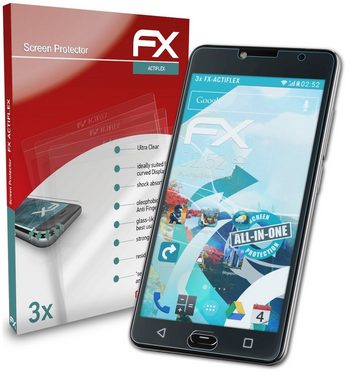atFoliX Schutzfolie Displayschutzfolie für Vodafone Smart ultra 7, (3 Folien), Ultraklar und flexibel