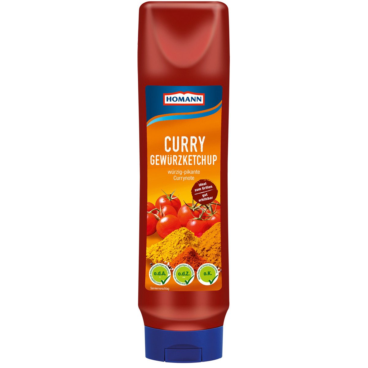 Homann Saucen, Homann Currygewuerzketchup fruchtig wuerzig fein abgeschmeckt 875ml