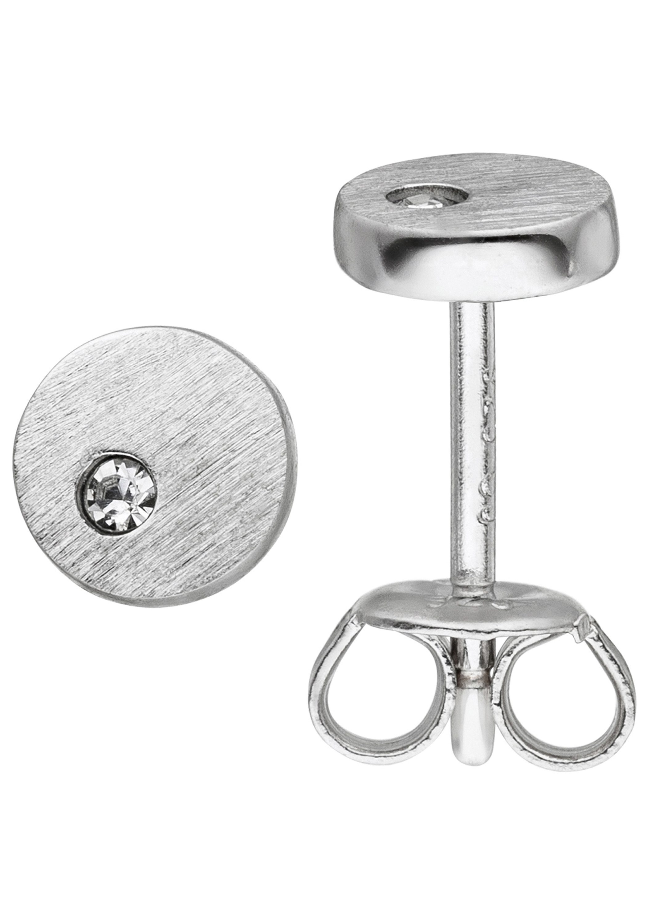 JOBO Paar Ohrstecker, rund 925 Silber mit Zirkonia günstig online kaufen