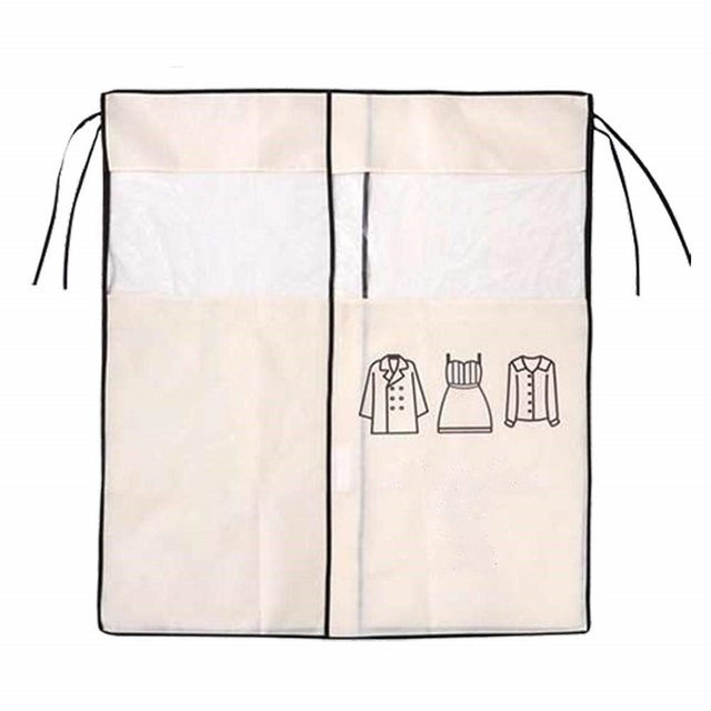 Housruse Kleidersack “Schutzhülle für Kleiderstange, Staubschutz, transparent, Staubschutz beige” Größe: ca. 118 x 88 cm.