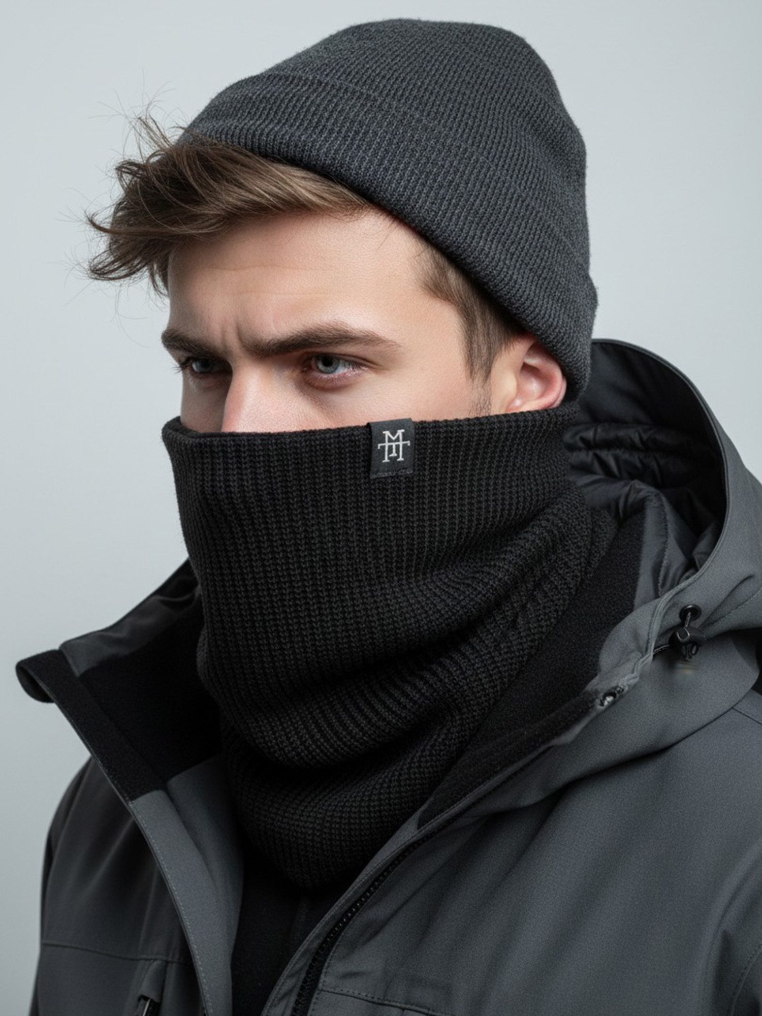 Manufaktur13 Loop Knit Neckwarmer - Schlauchschal, Halstuch, Halsschal, dehnbar/flexibel