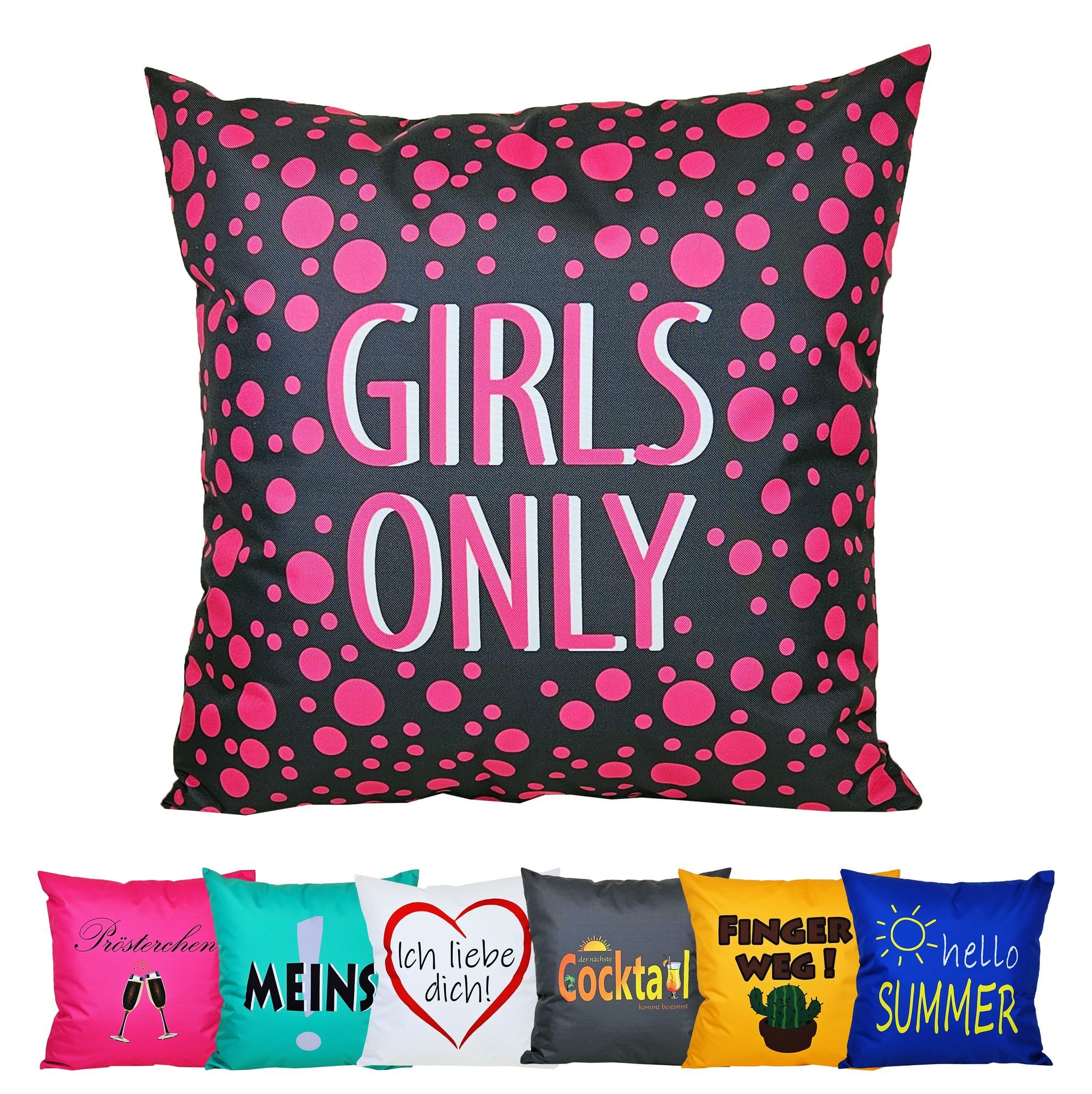 Dekokissen 50x50cm Motiv Outdoor Lounge Kissen inkl. XXL Füllung Sitzkissen