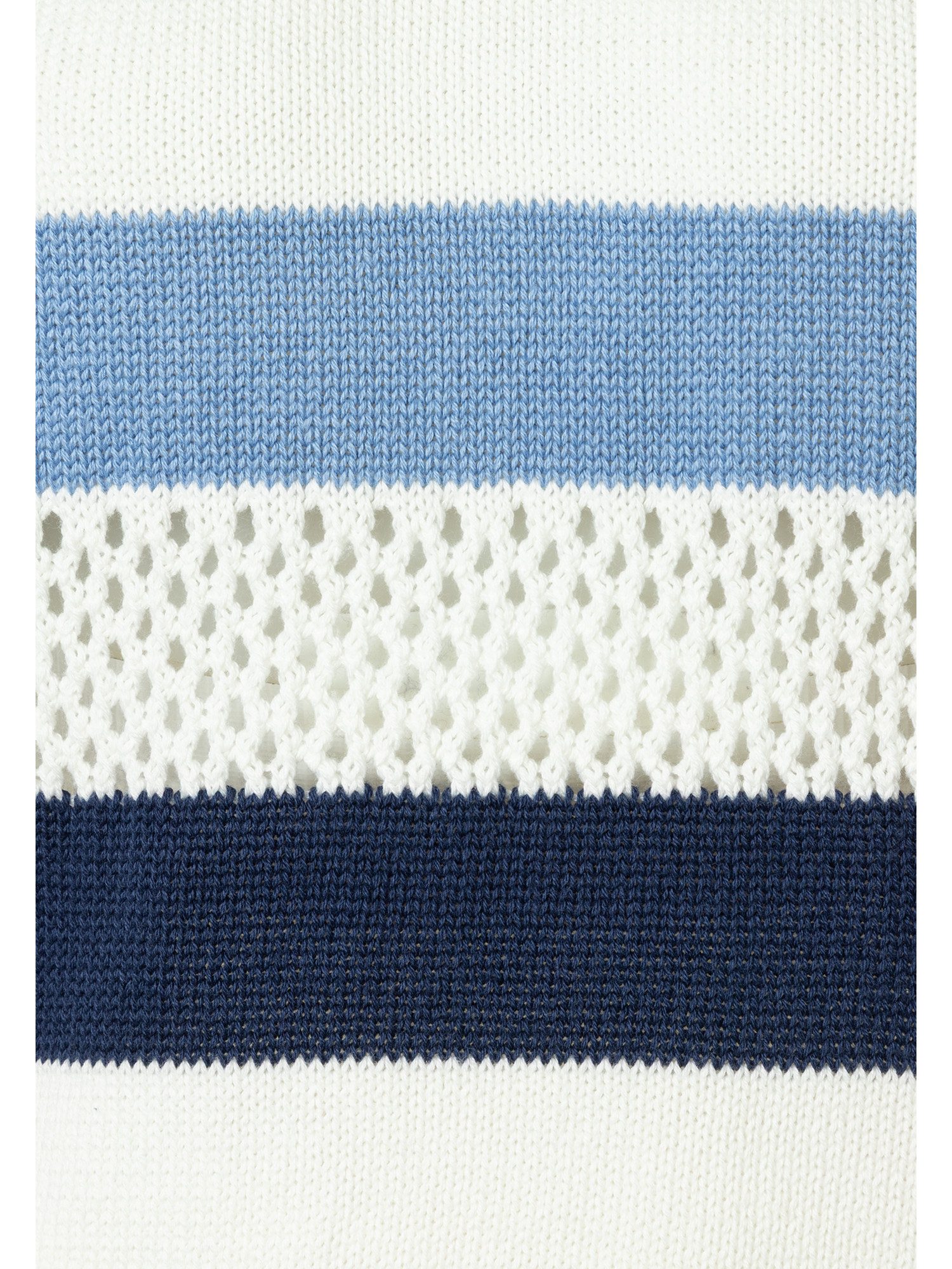 MORE&MORE Rundhalspullover leichter 3/4 Arm Pullover, Lochstrick-Details
