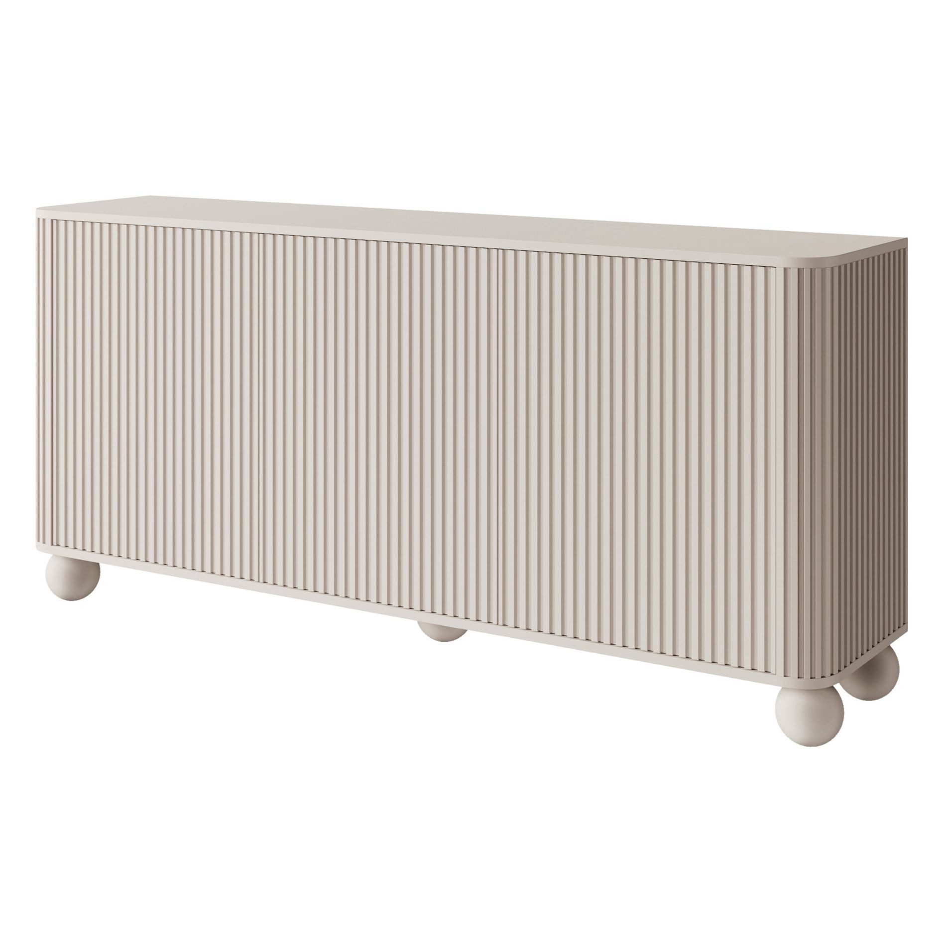 Selsey Sideboard ARVELLO, mit Riffelfront, dreitürig, 163 cm, auf kugelförm günstig online kaufen