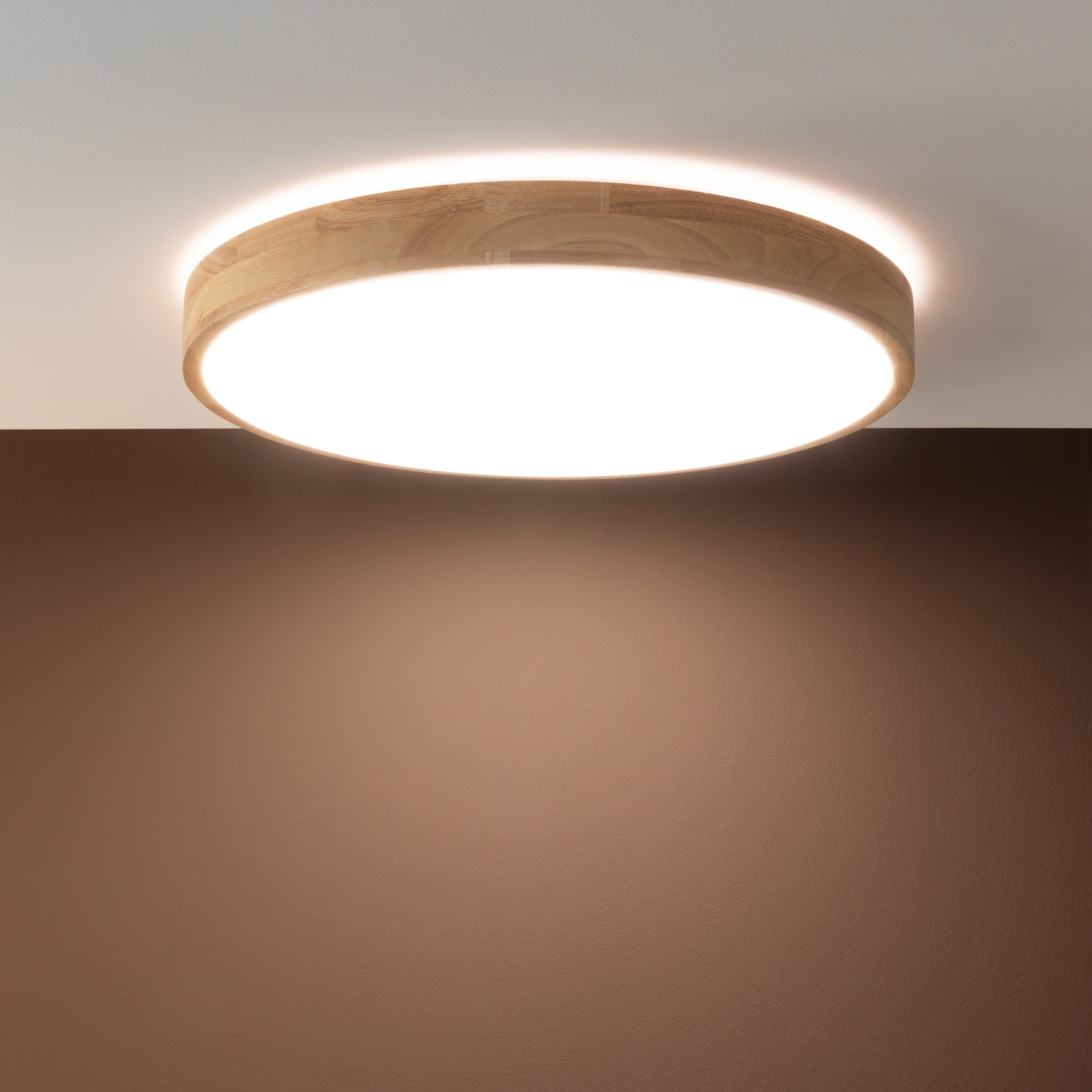 Lightbox LED Deckenleuchte, CCT - über Fernbedienung, LED fest integriert, warmweiß - kaltweiß, LED Wand- & Deckenlampe, Ø 49 cm, 60 W, 6300 lm, 3000-6500 K, CCT