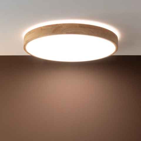 Lightbox LED Deckenleuchte, CCT - über Fernbedienung, LED fest integriert, warmweiß - kaltweiß, LED Wand- & Deckenlampe, Ø 49 cm, 60 W, 6300 lm, 3000-6500 K, CCT
