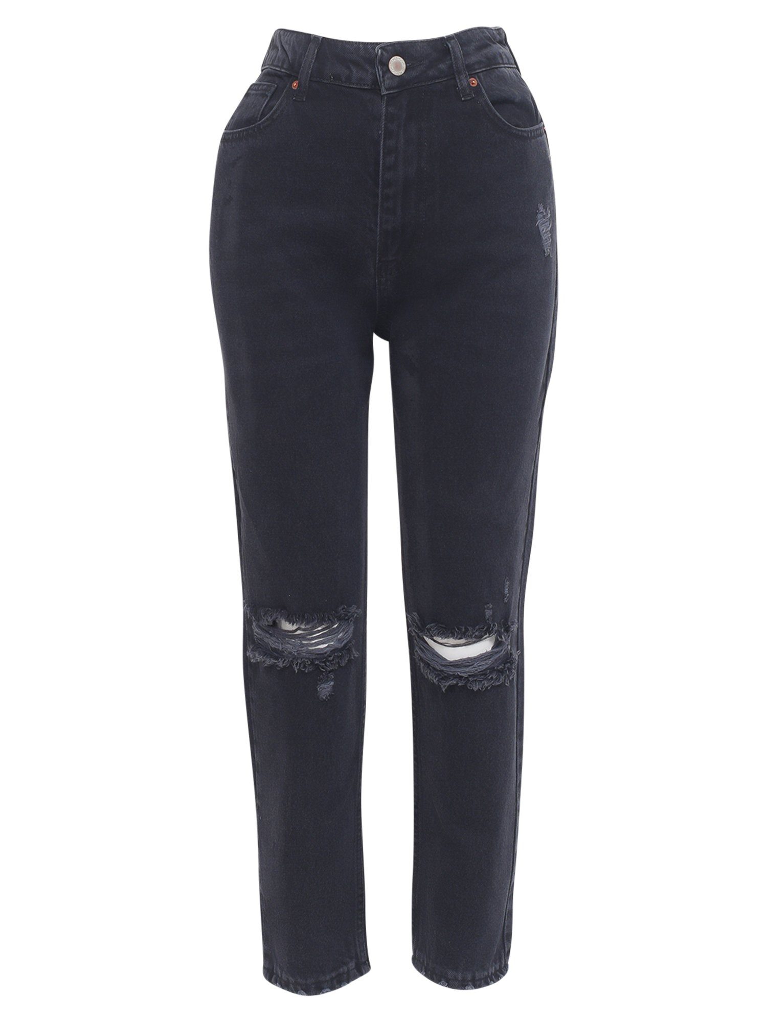 Jeans 'GISELA' Freshlions Ankle-Jeans Schwarz
