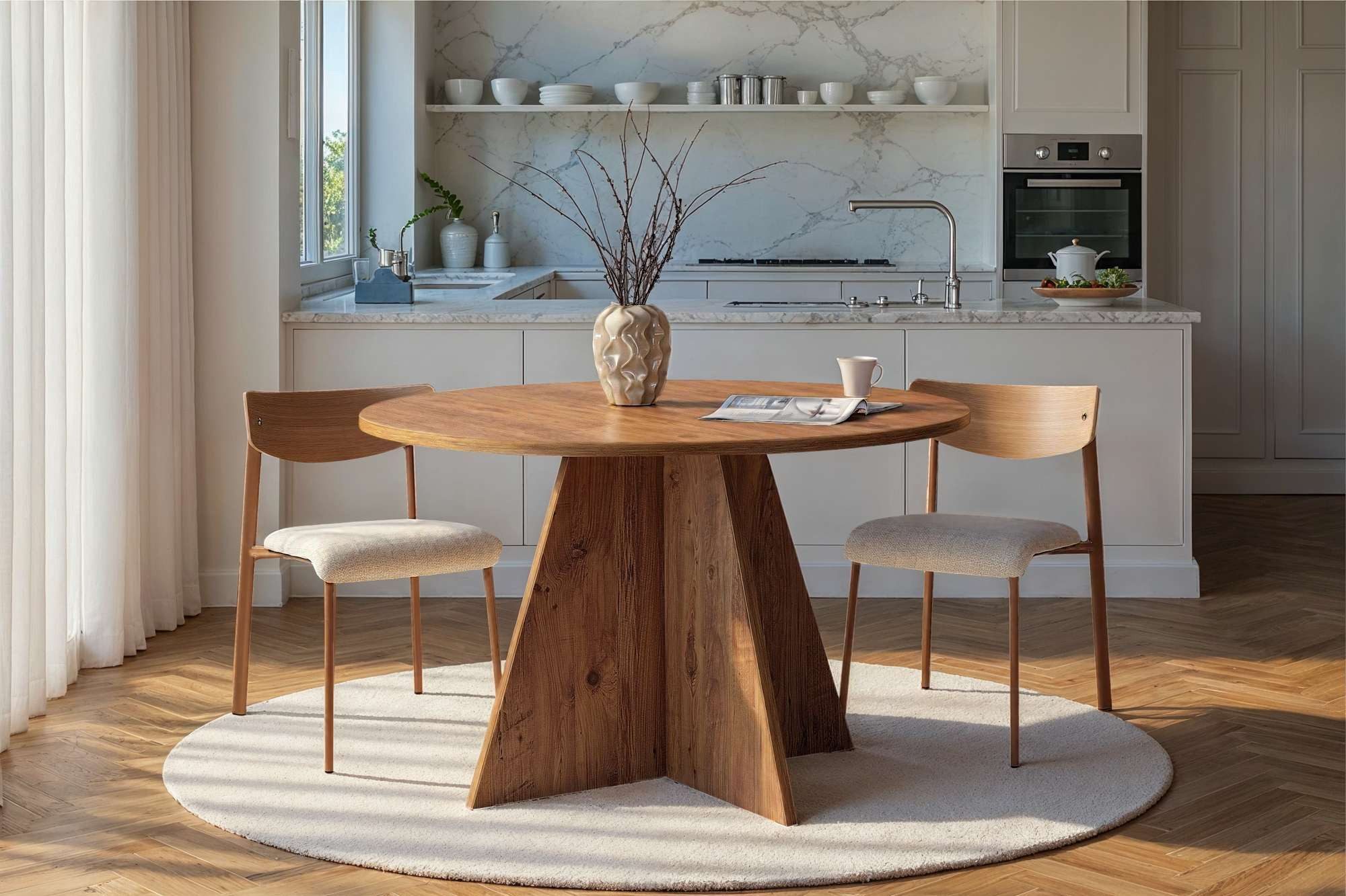 Skye Decor Esstisch Virella (1 Tisch), 120 x 120 cm 25 mm starke, melaminbe günstig online kaufen