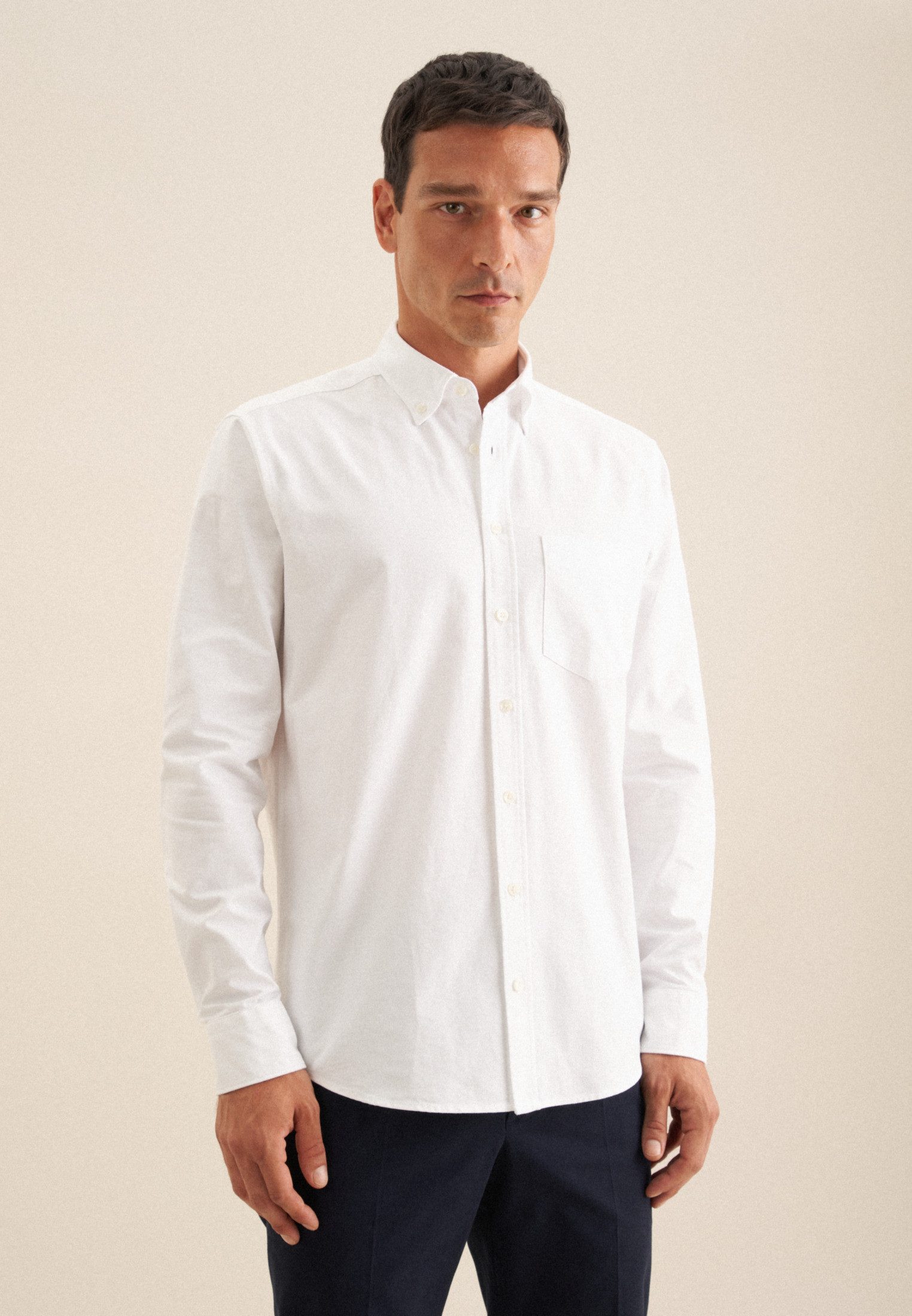 seidensticker Businesshemd Regular 1/1 Button-Down-Kragen Uni günstig online kaufen