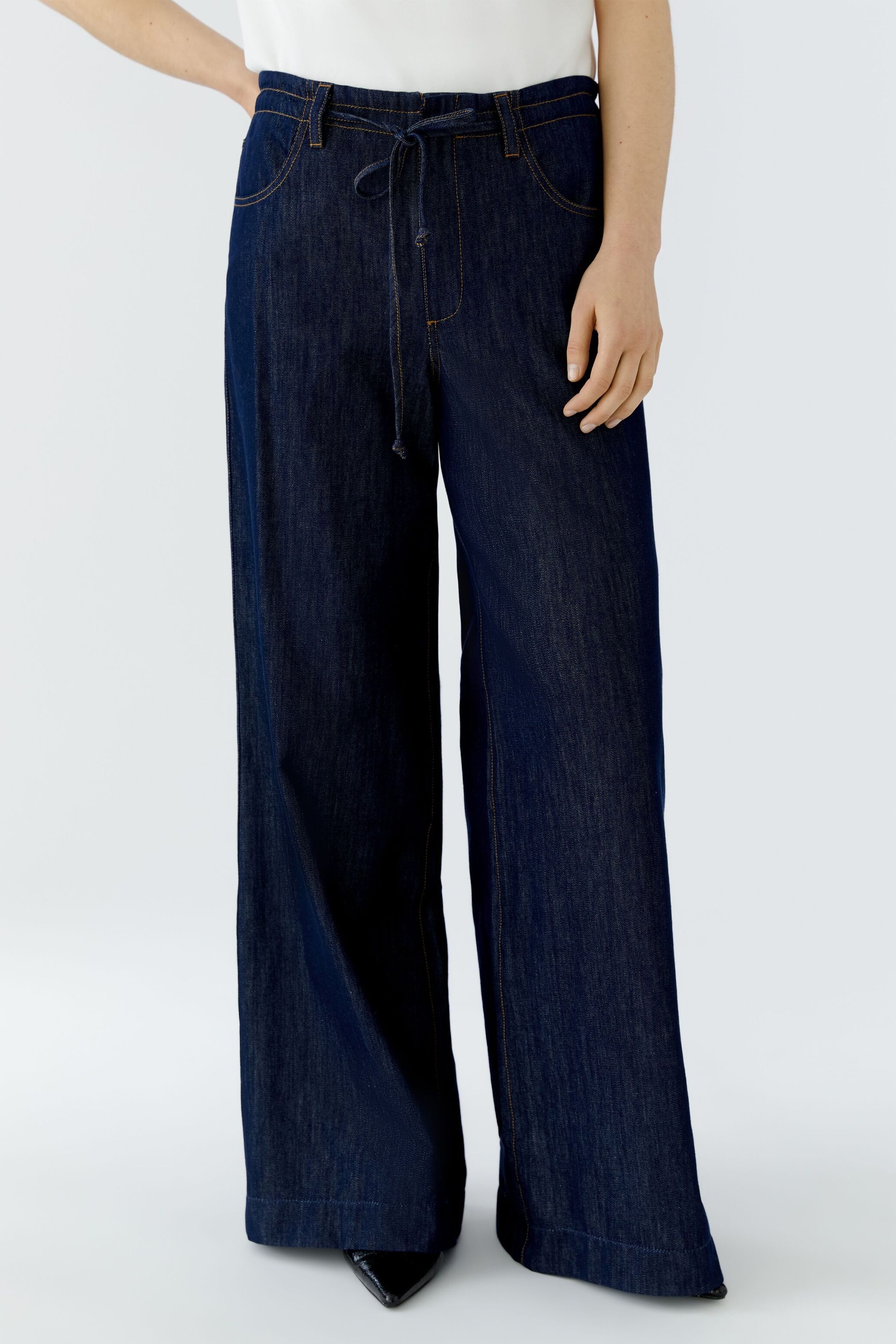 Oui Relax-fit-Jeans Kontraststitching
