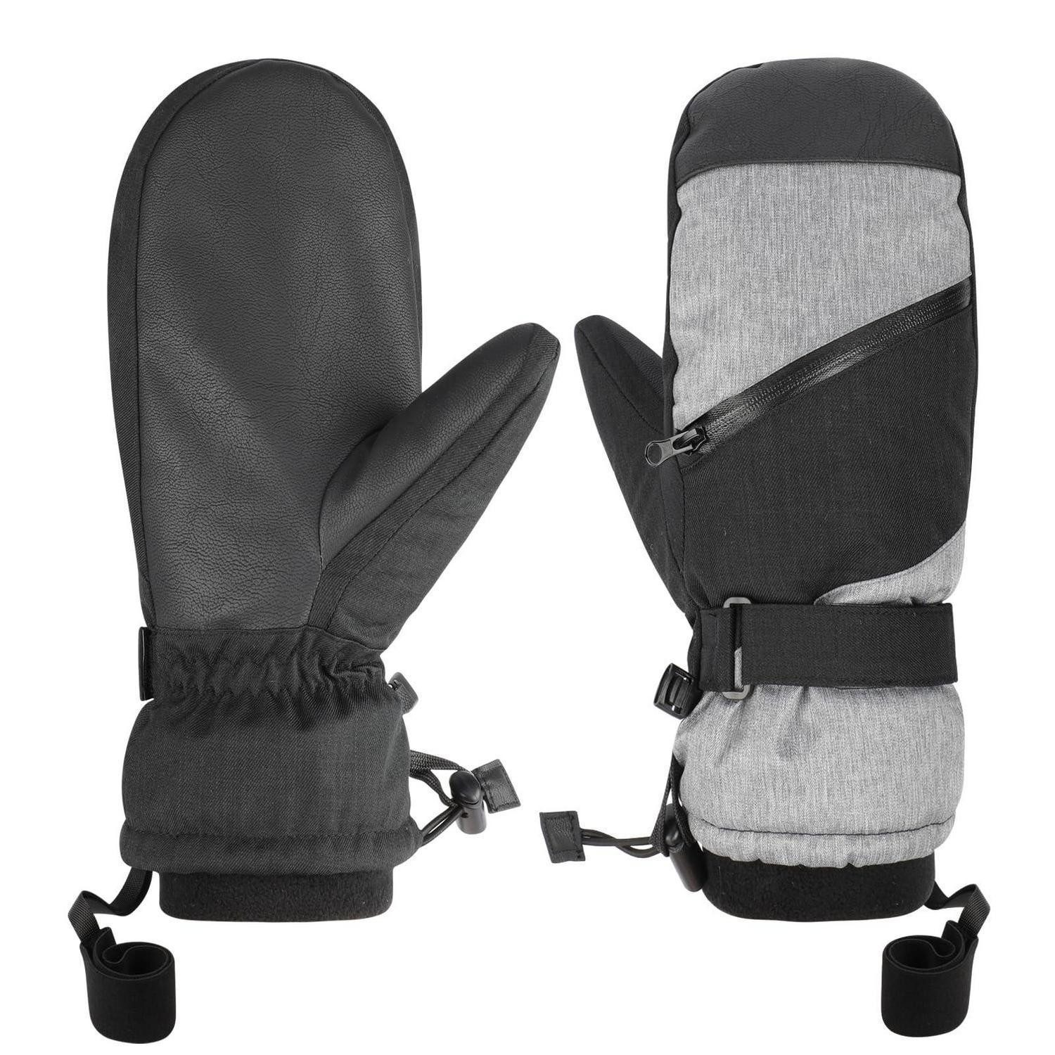 LuxusKollektion Skihandschuhe Skihandschuhe Herren Winter wasserdicht Touchscreen XL Grau (1-St)