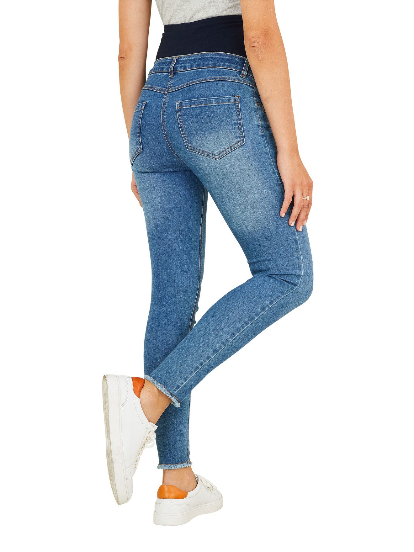 vertbaudet Umstandsjeans 7/8 Slim-Fit-Jeans für die Schwangerschaft, Bundweite verstellbar