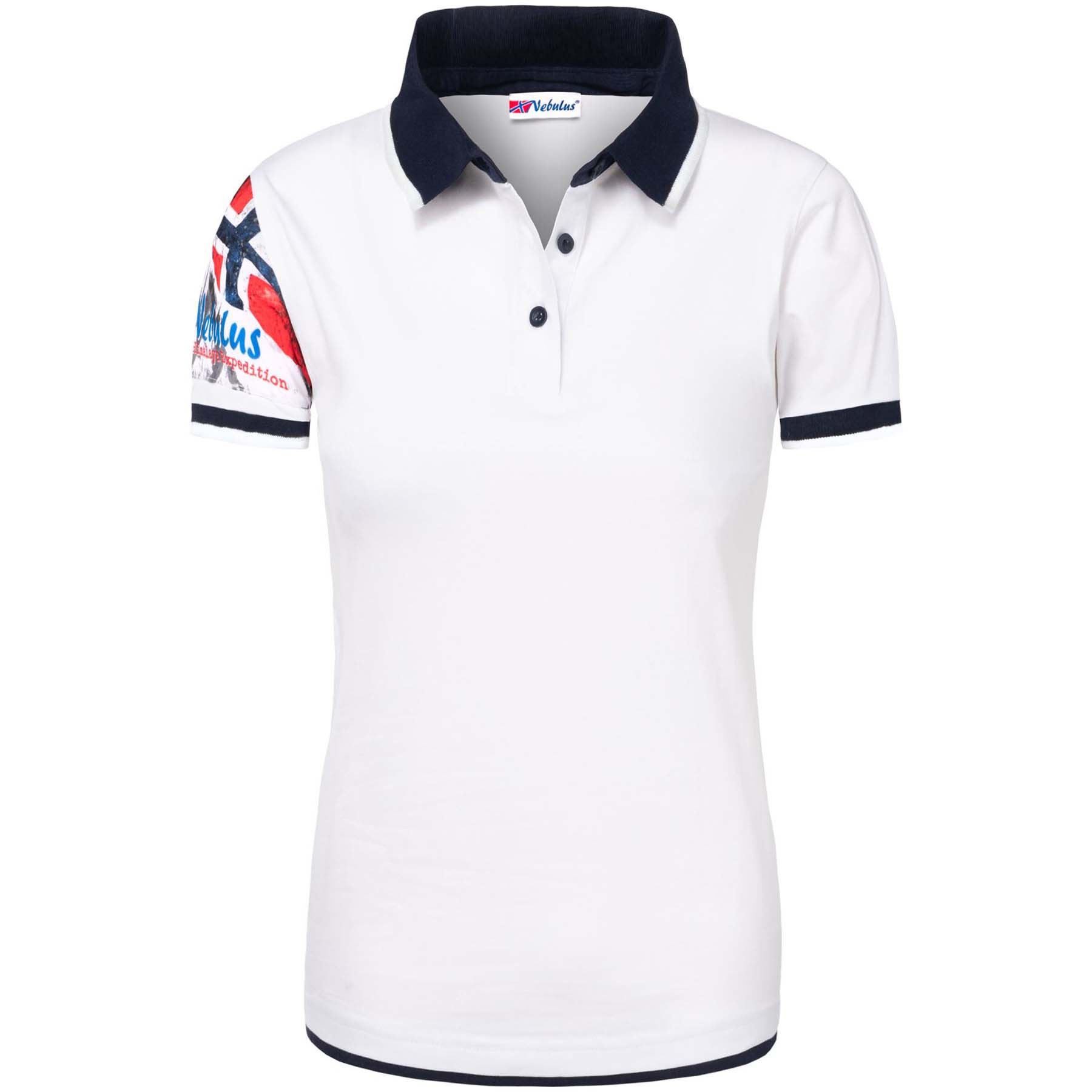 Nebulus Poloshirt PARAS, P4017 - Damen, weiß-navy, M/38