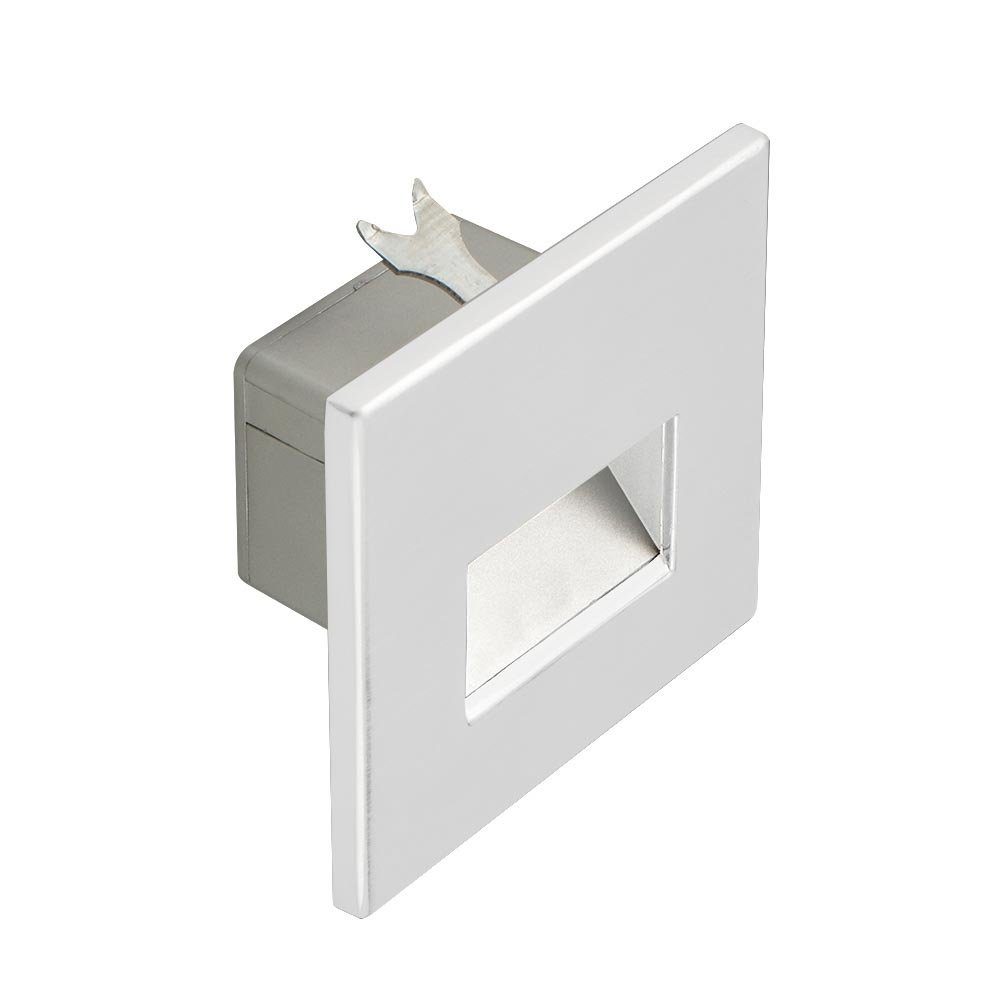 s.luce Einbauleuchte LED Weiß, Box 60lm Wandeinbauleuchte Warmweiß