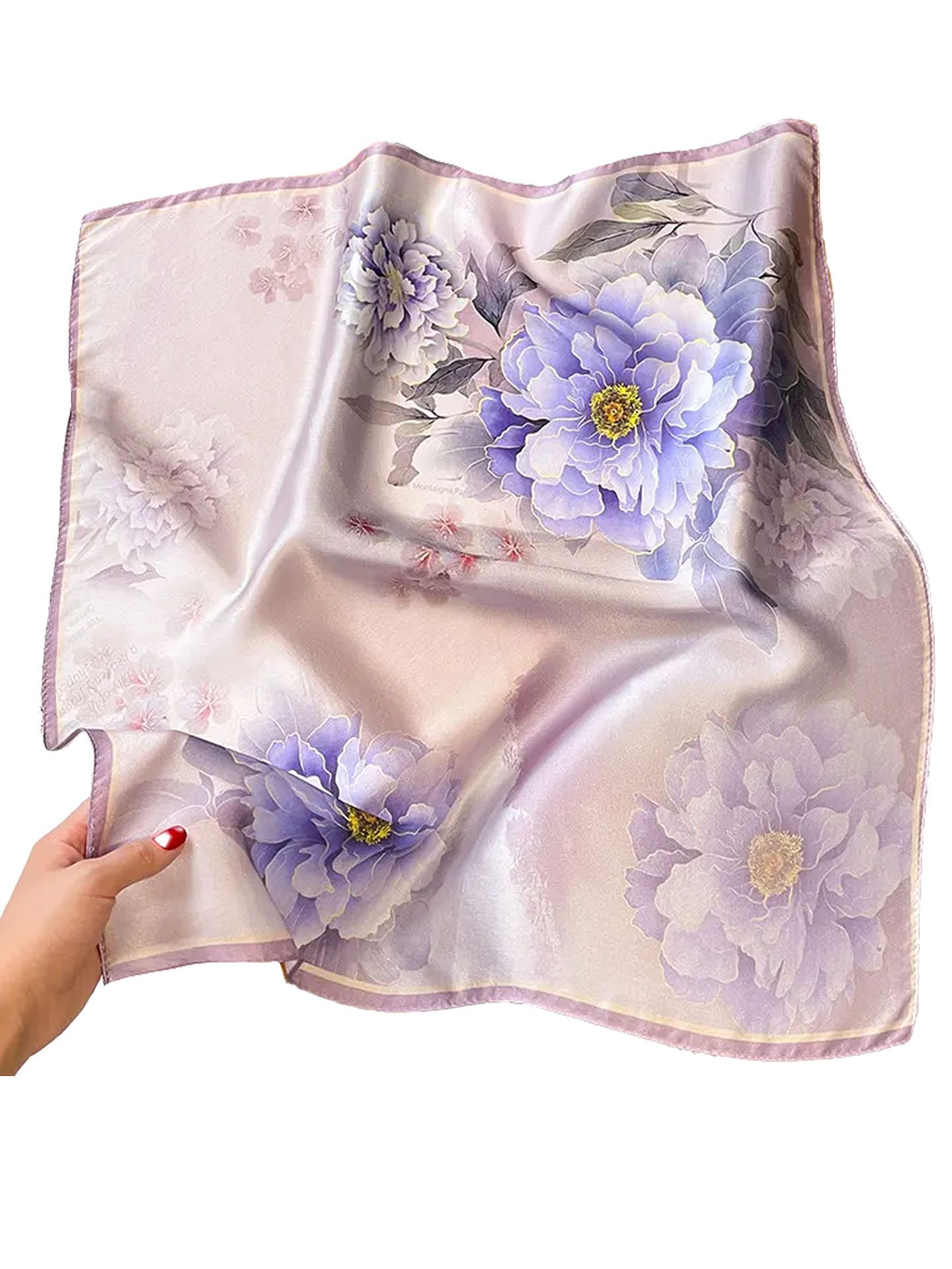 Moschen-Bayern Halstuch Halstuch 100% Seide Damen Nickituch Seidentuch Seidenhalstuch Violett