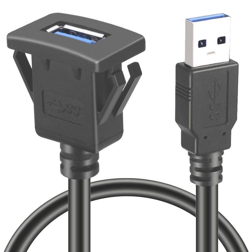 Bolwins G57 USB C Kabel USB 3.1 Type C Stecker auf Buchse Auto Boat Motorrad  Computer-Kabel