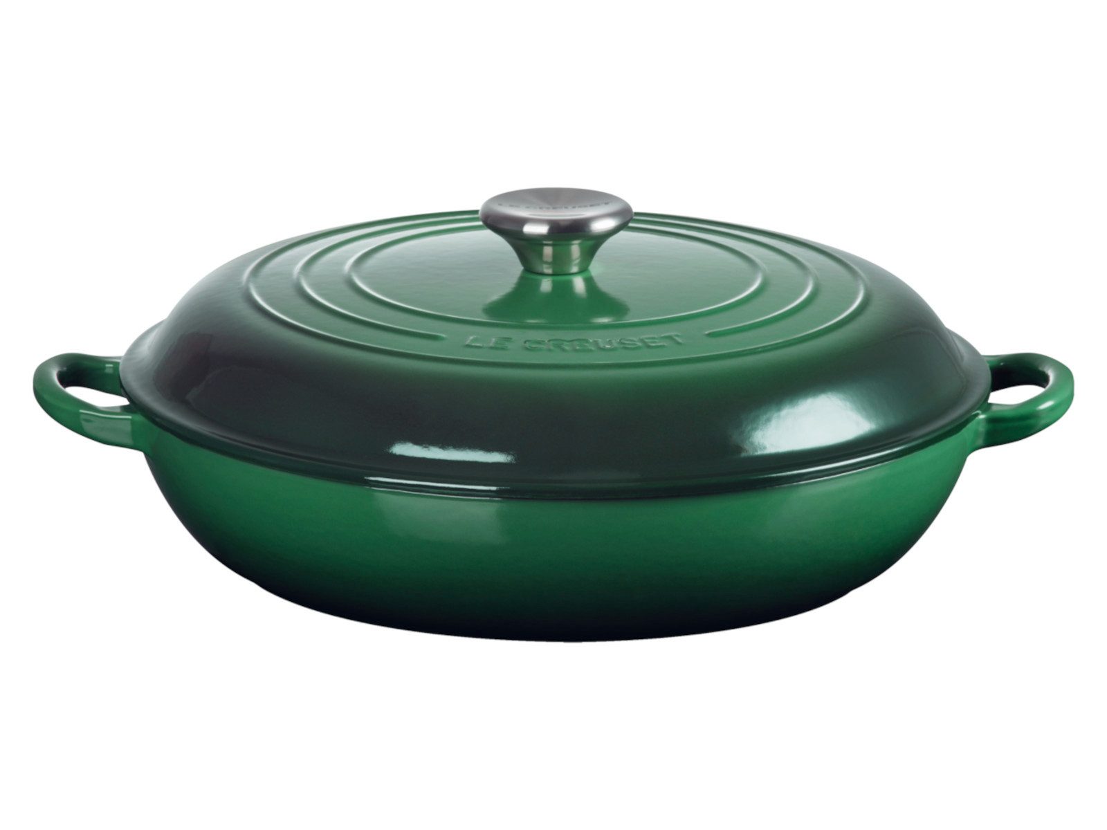 LE CREUSET Kochtopf Gourmet-Profitopf Tradition juniper 30cm, Emailliertes Gusseisen