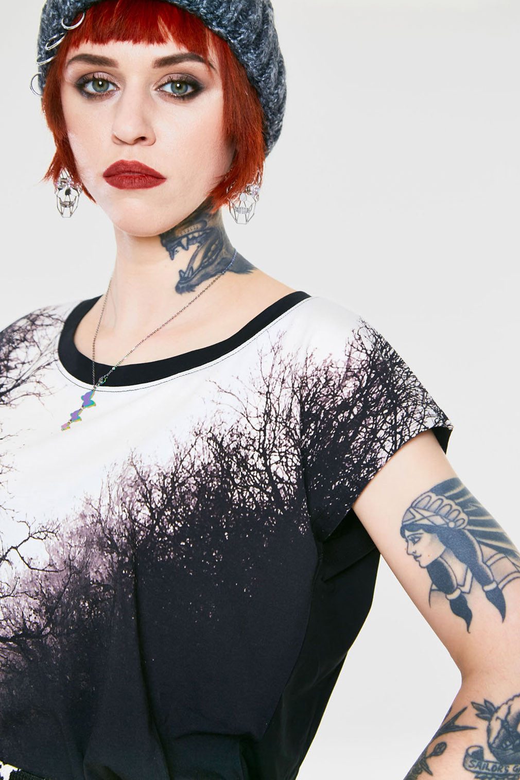 Jawbreaker Longtop Spooky Woods Baggy Top Gothic Goth Grufti Oversized Wald Düster