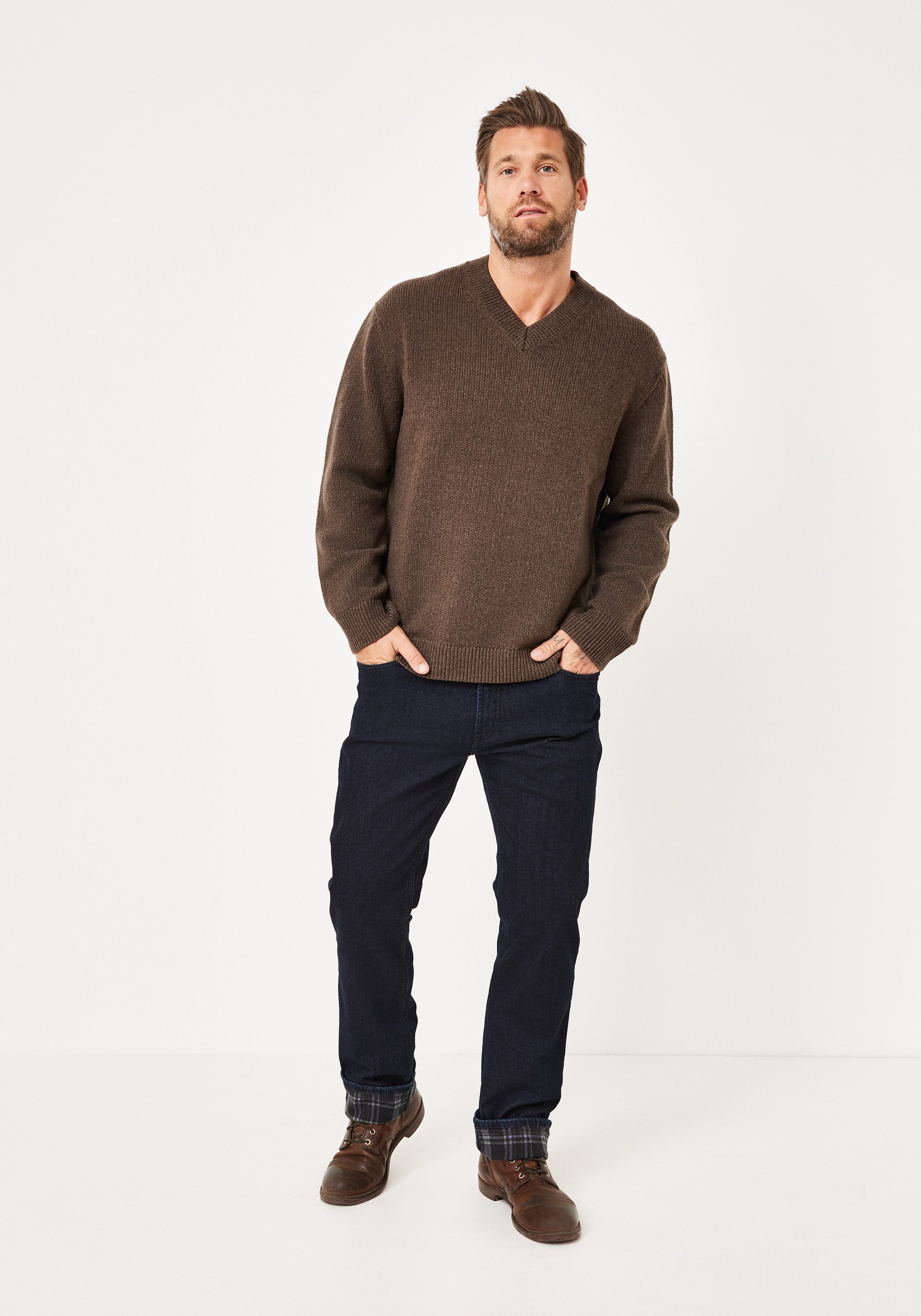 Redpoint 5-Pocket-Jeans LANGLEY Straight Fit Jeans mit Stretch