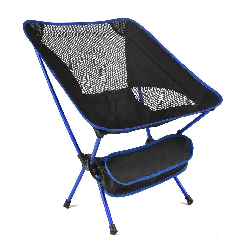 Dsen Campingstuhl Campingstuhl,Faltbarer Strandstuhl Tragbarer Outdoor Stuhl Blau