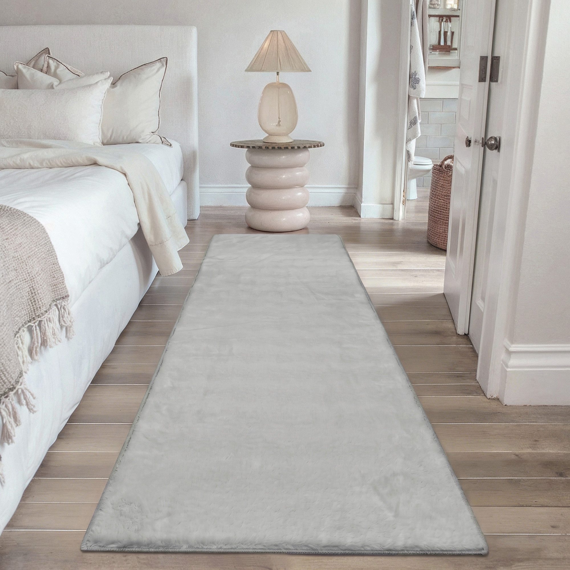 PURECOZY Teppich Kurzflor im Scandi-Look – weich, kuschelig, waschbar und pflegeleicht, rechteckig, Höhe: 5 mm, geeignet für verschiedene Innenräume, 60 x 180 c – Bild 2 von 5