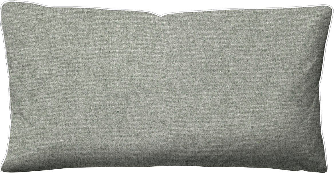 Biberna Kissenbezug Hermal Flanell mit Reißverschluss, Melange-Optik, Wendekissenbezug, (1 Stück), Feinflanell, Made in Germany zertifiziert, kuschelig weich, mit Paspel