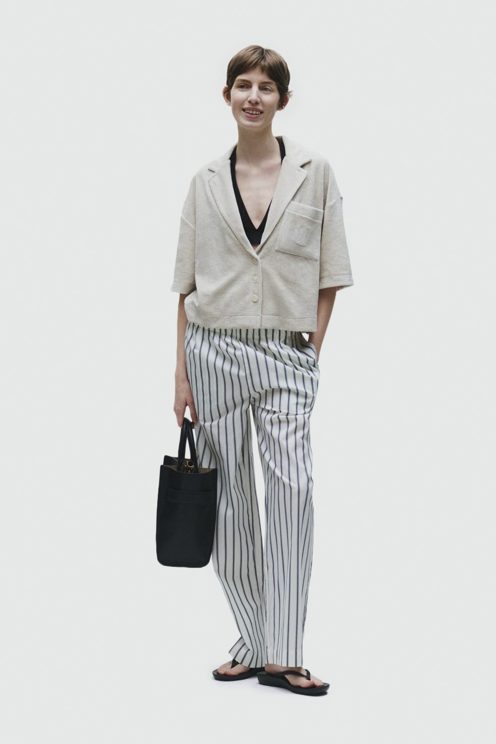 Marc O'Polo lounge pants Mix & Match Poplin with wide, elastic waistband and straight leg