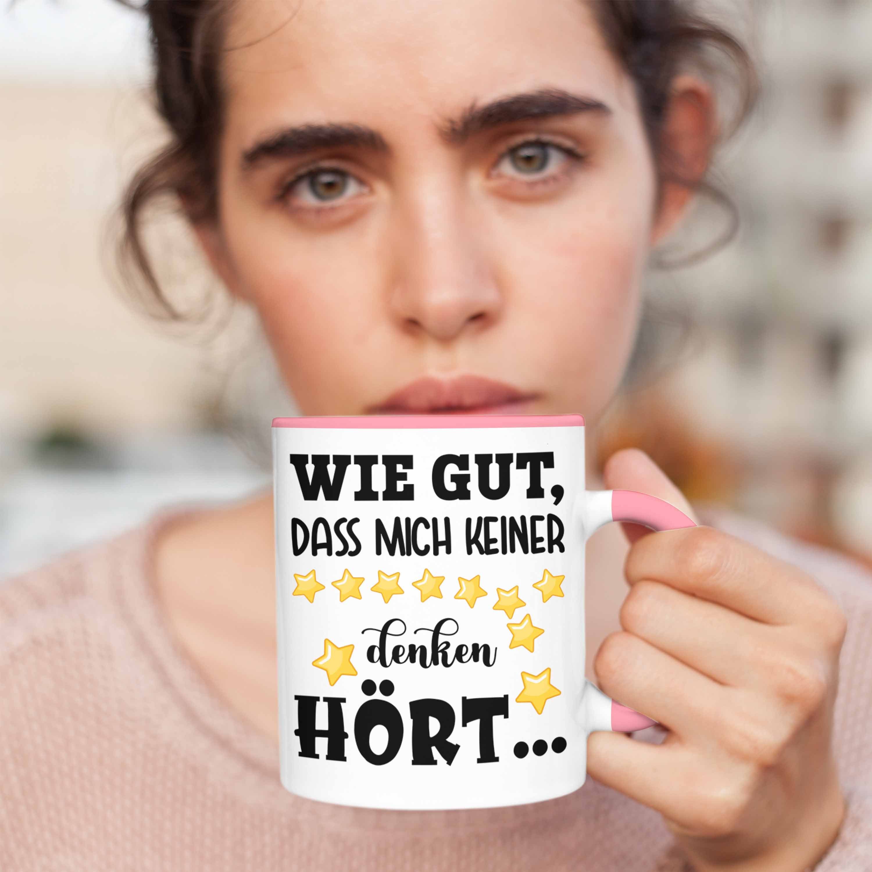 Dass Tasse Geschenkidee Mich Rosa Keiner Geschenk Gut Hört - Denken Trendation Kollege Tasse Spruch Bürotasse Wie Trendation Kollegin Lustige